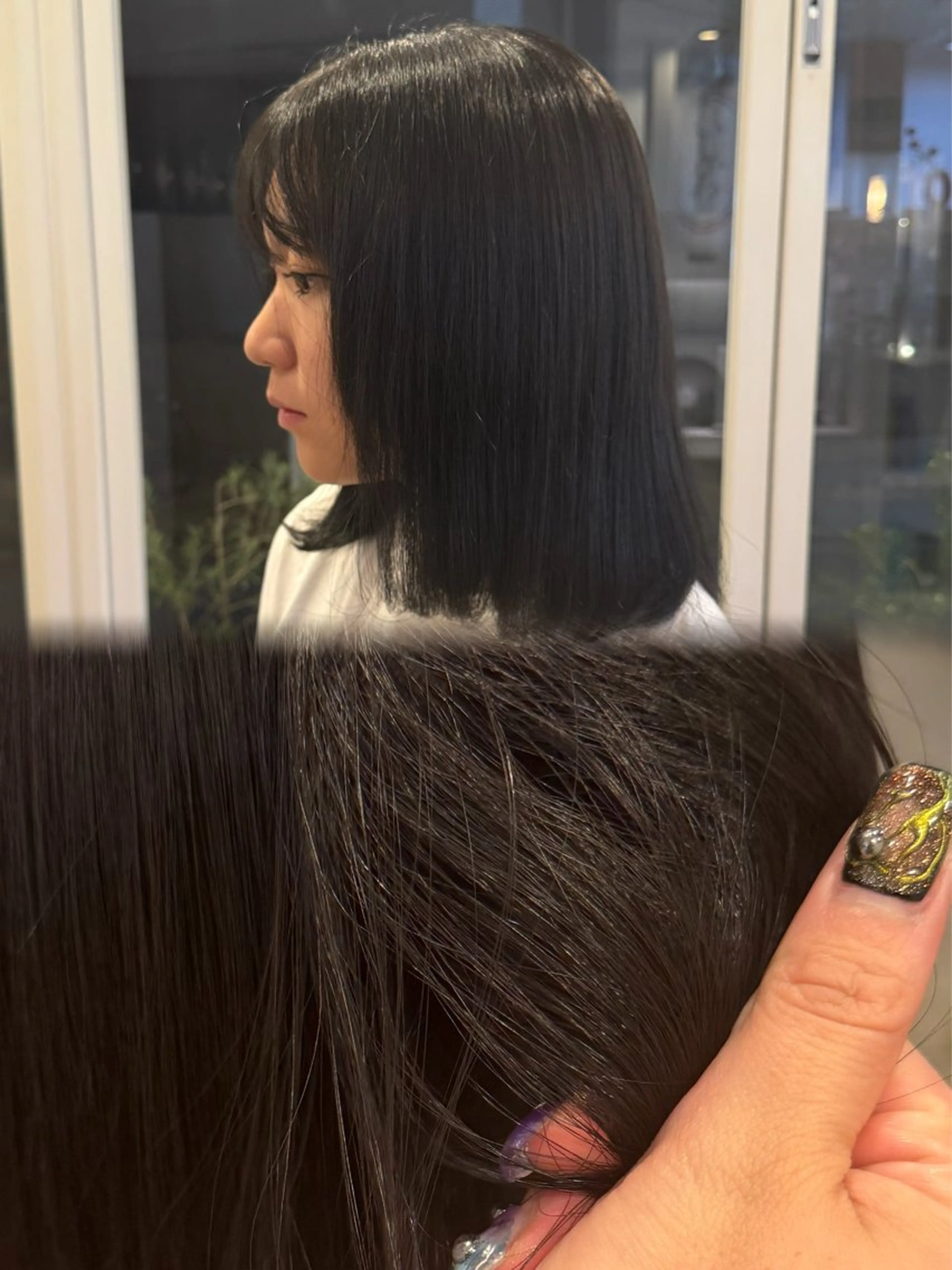 ミディアム カラー 黒髪 学生 カット ヘアカラー 【YARD.】橋本 稀乃のヘアスタイル