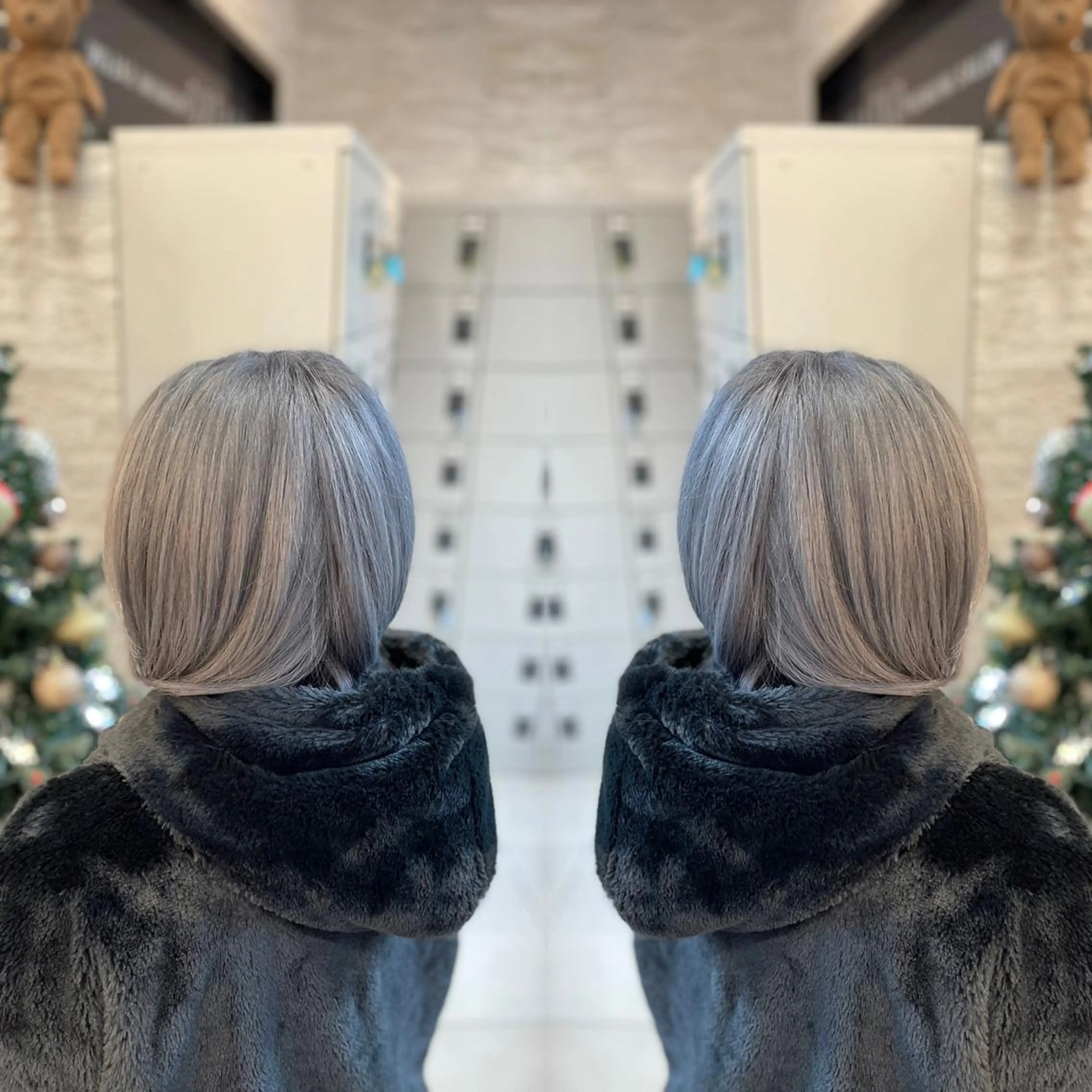 ミディアム カット ヘアカラー トリートメント Y Uのヘアスタイル