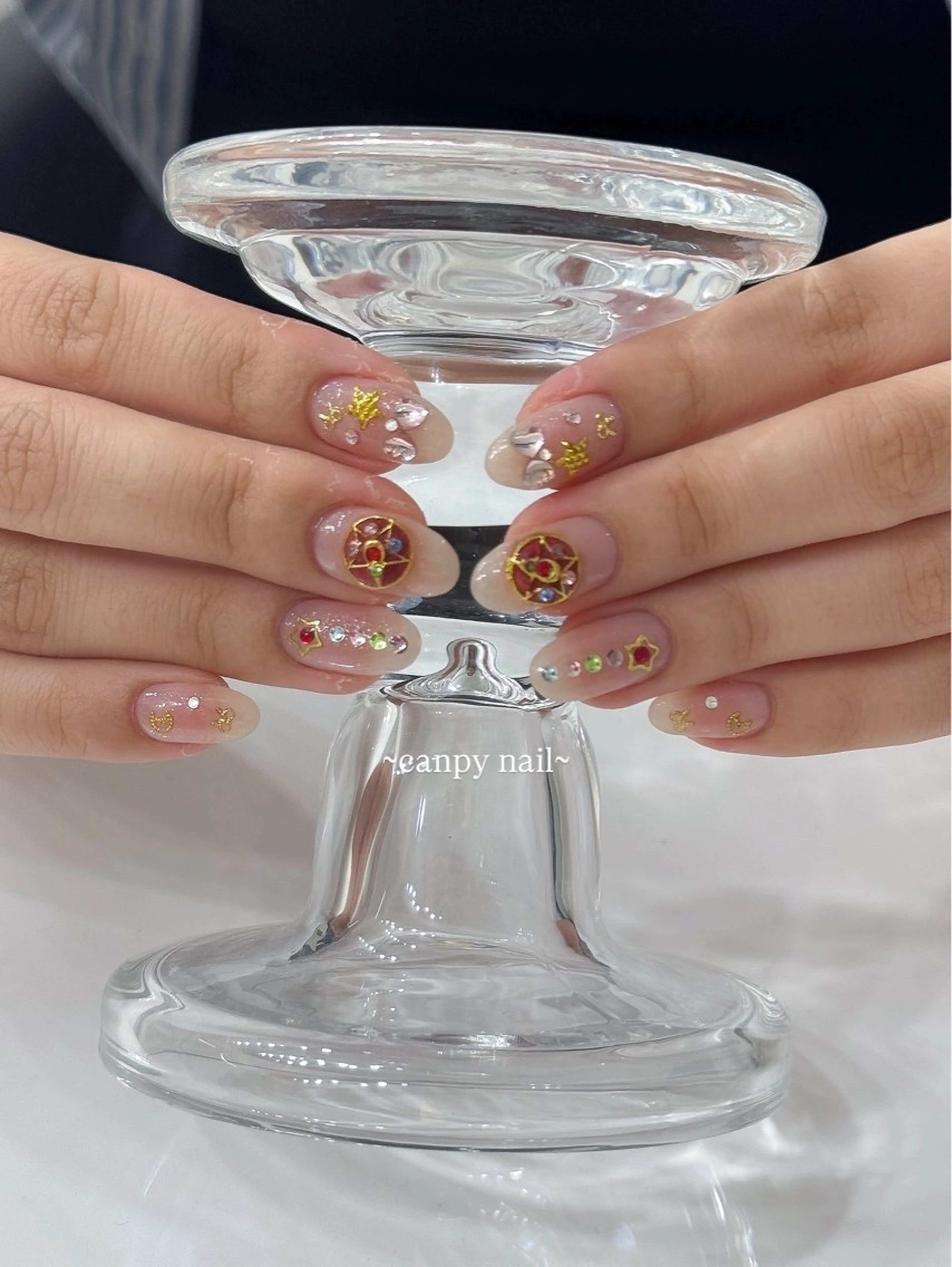 ネイル ハンドネイル 韓国ネイル/ワンホン ネイル🎀表参道3分のネイルデザイン