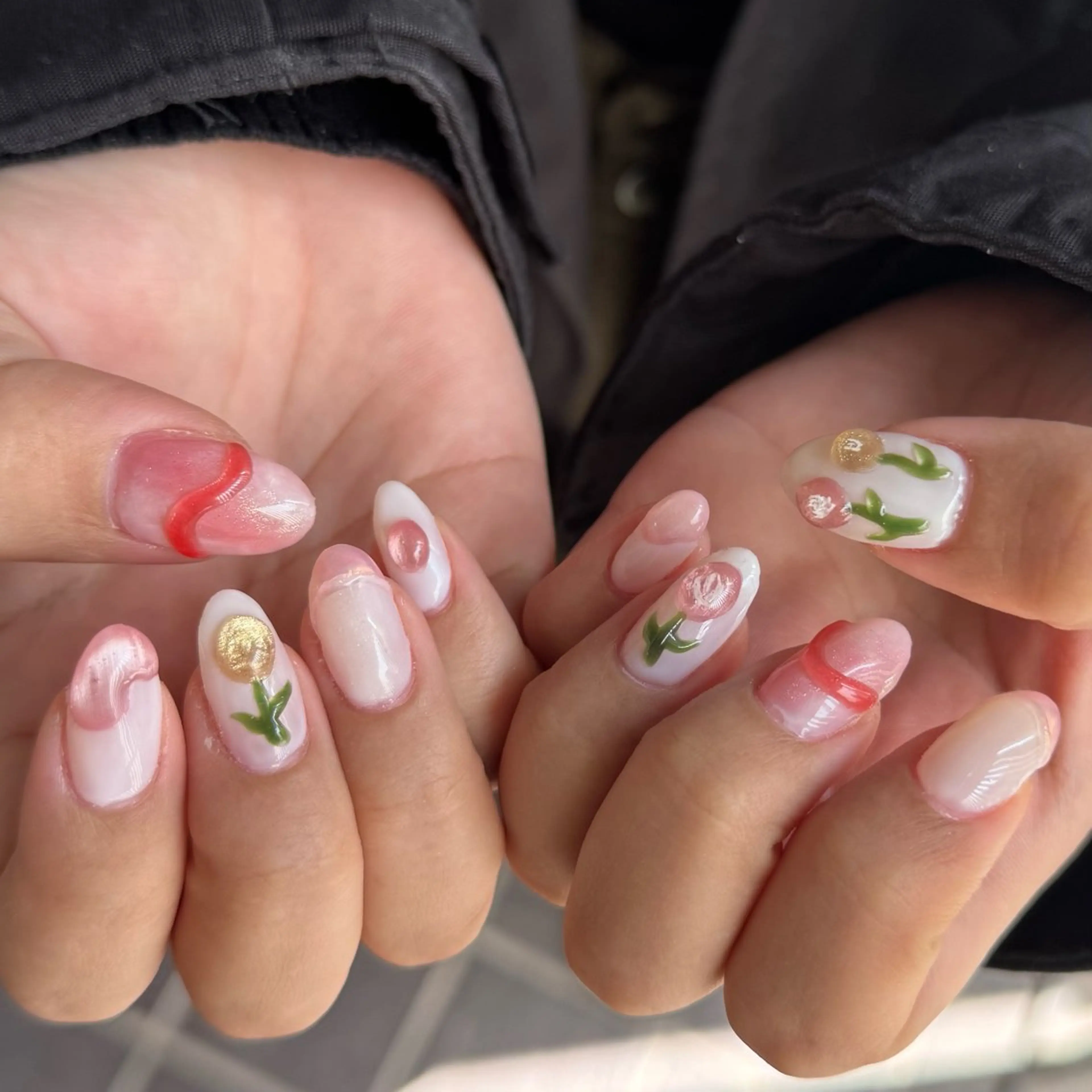 ミディアム 小川 柚香のネイルデザイン