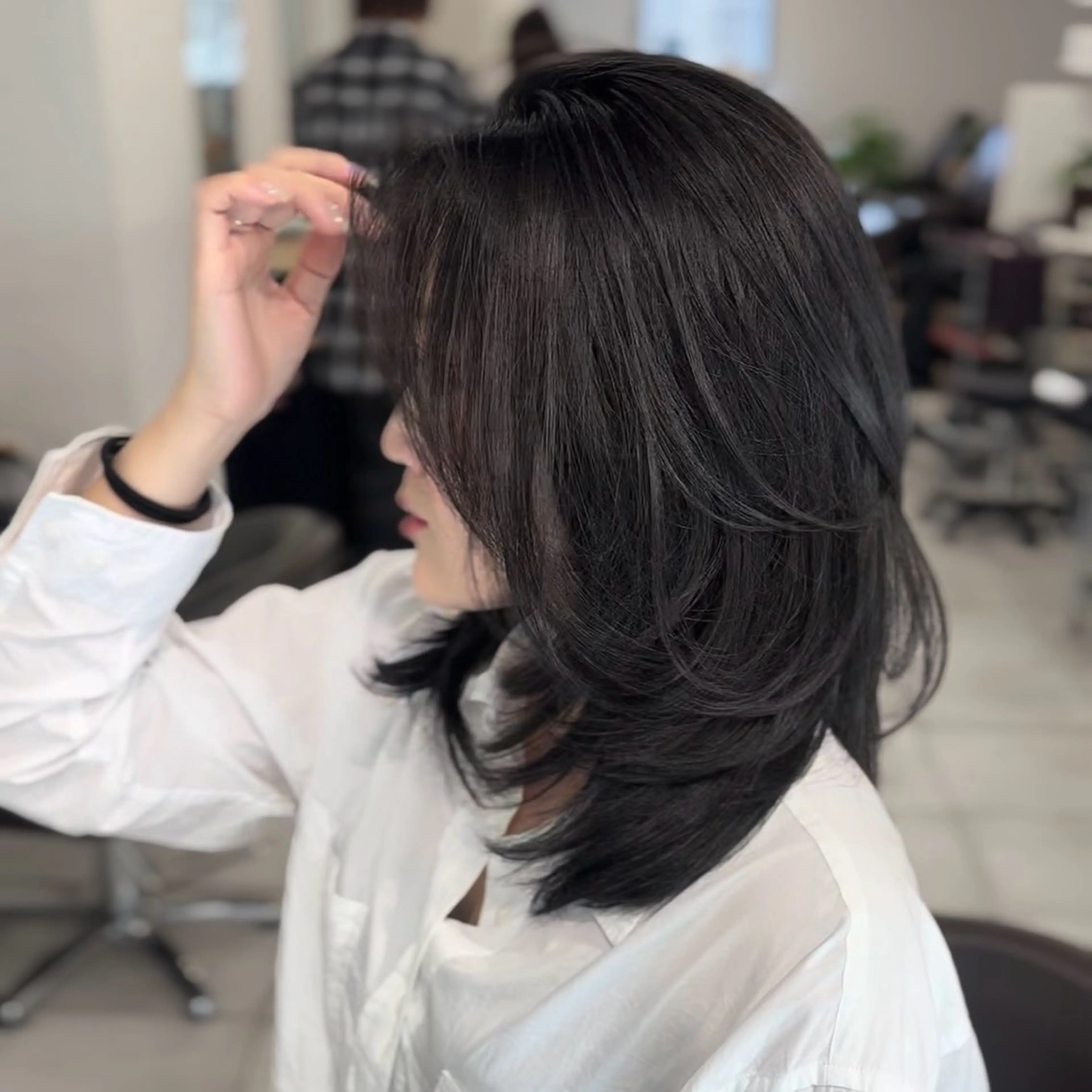 ミディアム カラー カット ヘアカラー トリートメント ブリーチなし/レイヤ ー特化🌈Tommyのヘアスタイル