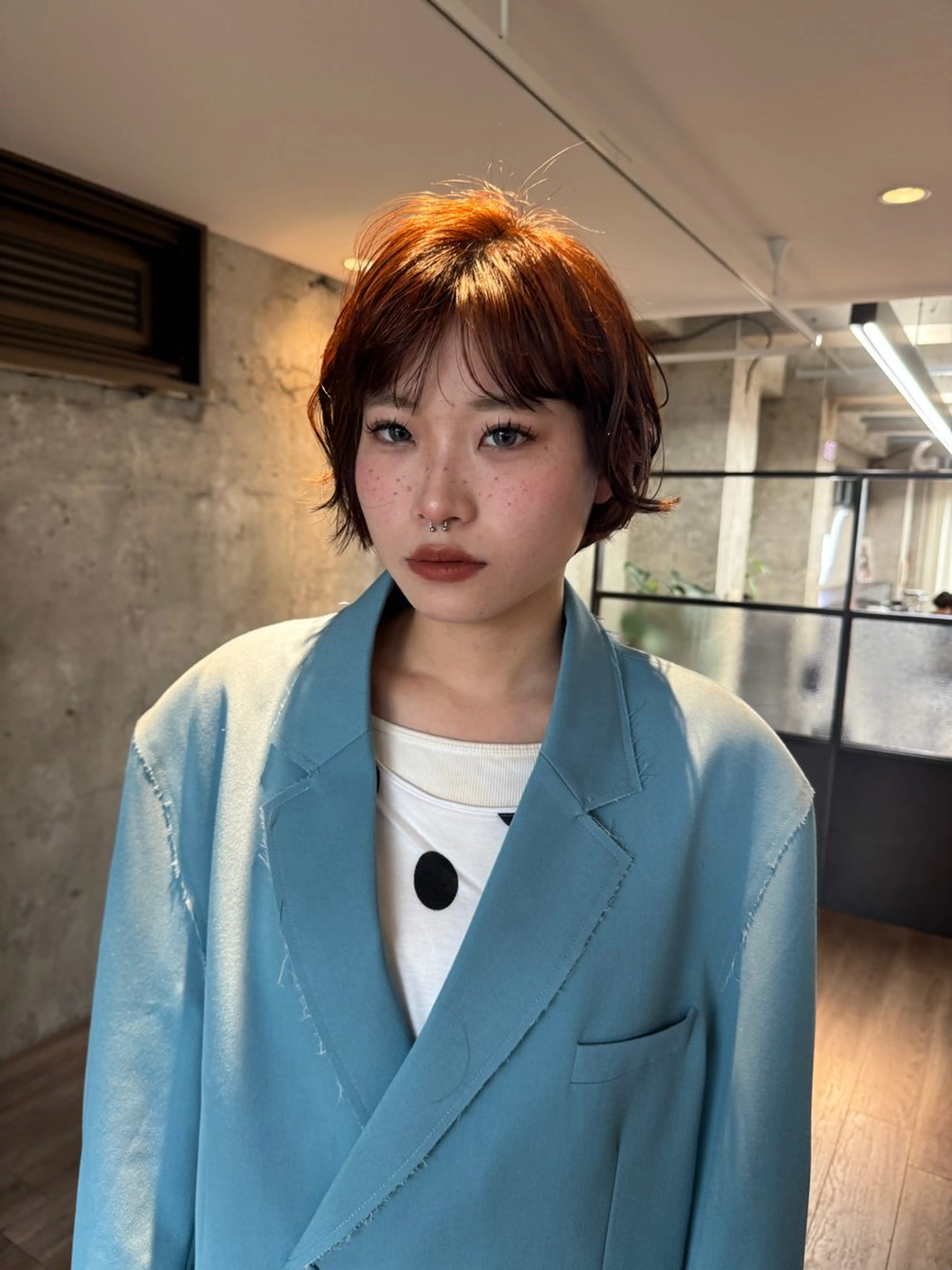 ショート カラー カット 森田遥奈/透明感カラ ー/似合わせカットのヘアスタイル