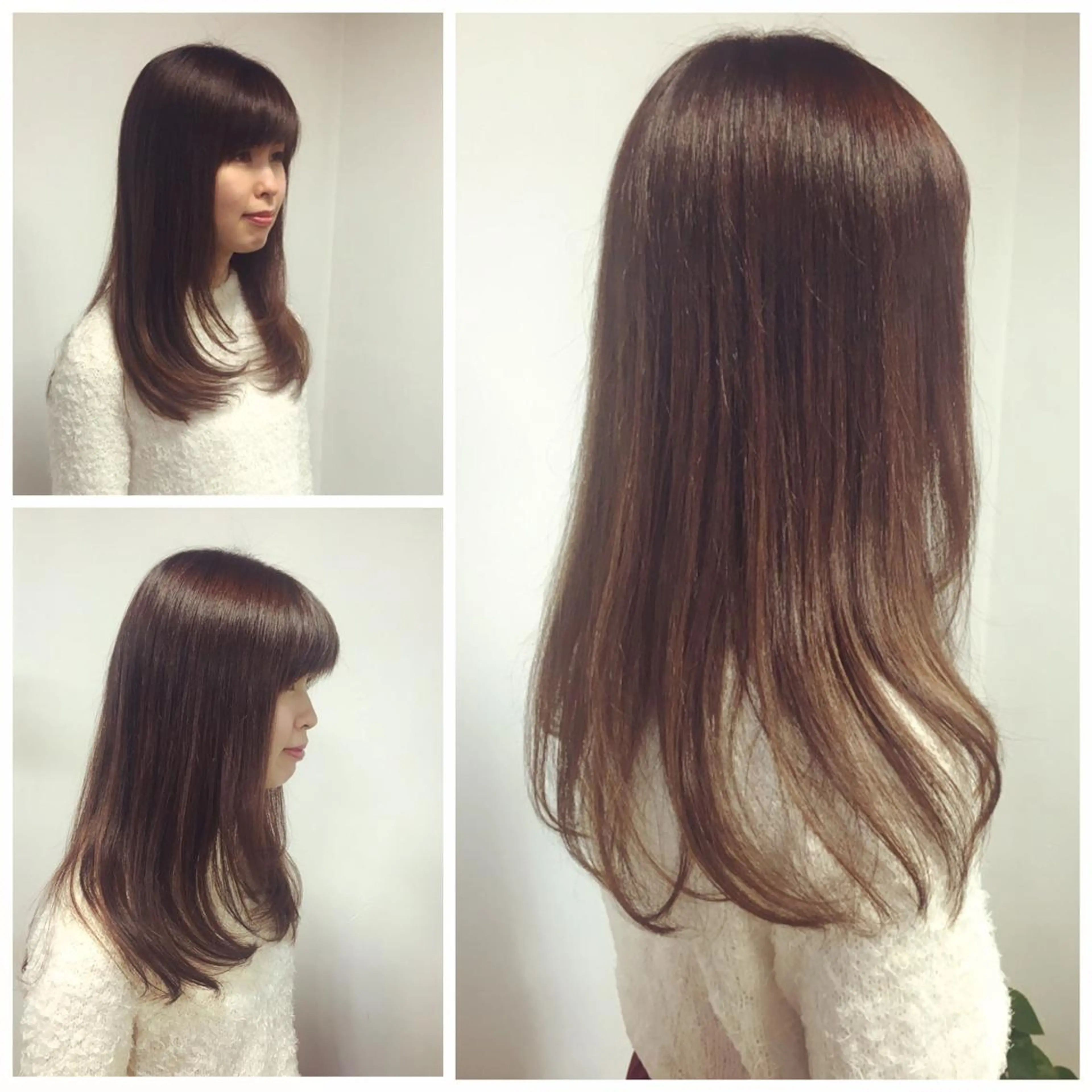 セミロング カラー ヘアアレンジ サロン ド ソワのヘアスタイル