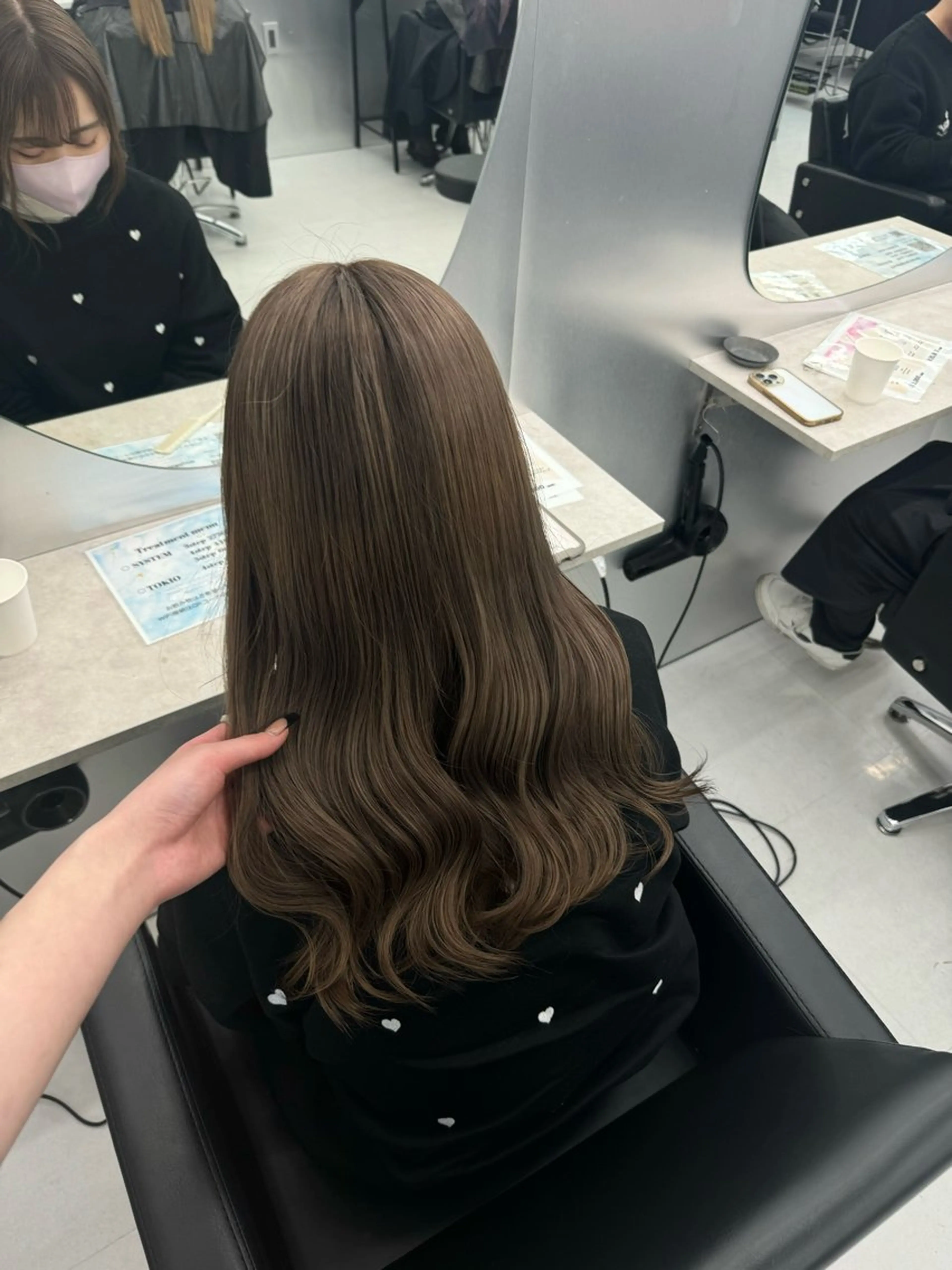 カラー ヘアカラー トリートメント 透明感/ 艶ハイトーン/梨桜のヘアスタイル