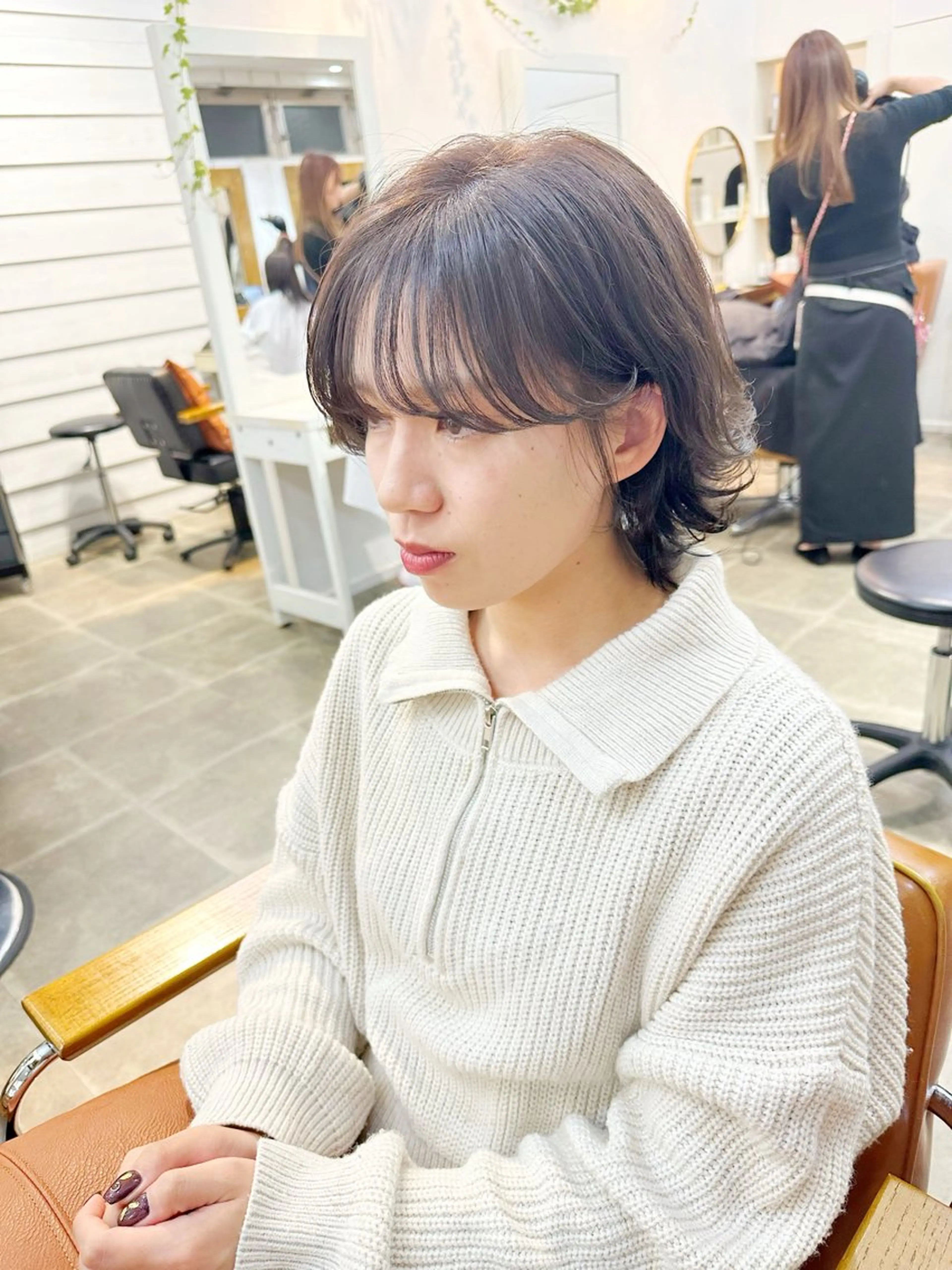 ミディアム くせ毛 カット トリートメント newline銀座所属・👑銀座ショート/ 絶壁補正/金子涼👑のヘアスタイル