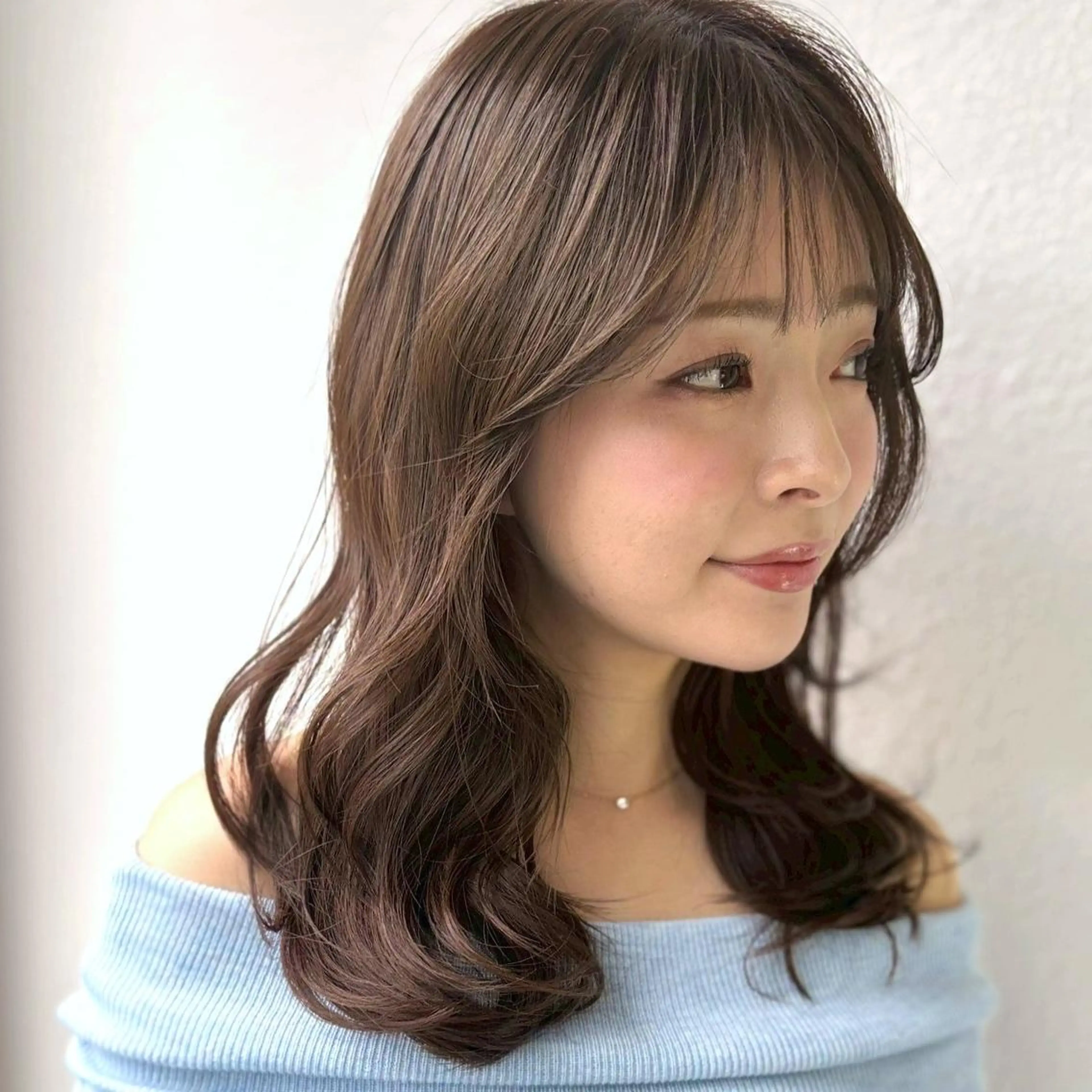 セミロング レイヤーカット／韓国 🤎きのした いちかのヘアスタイル