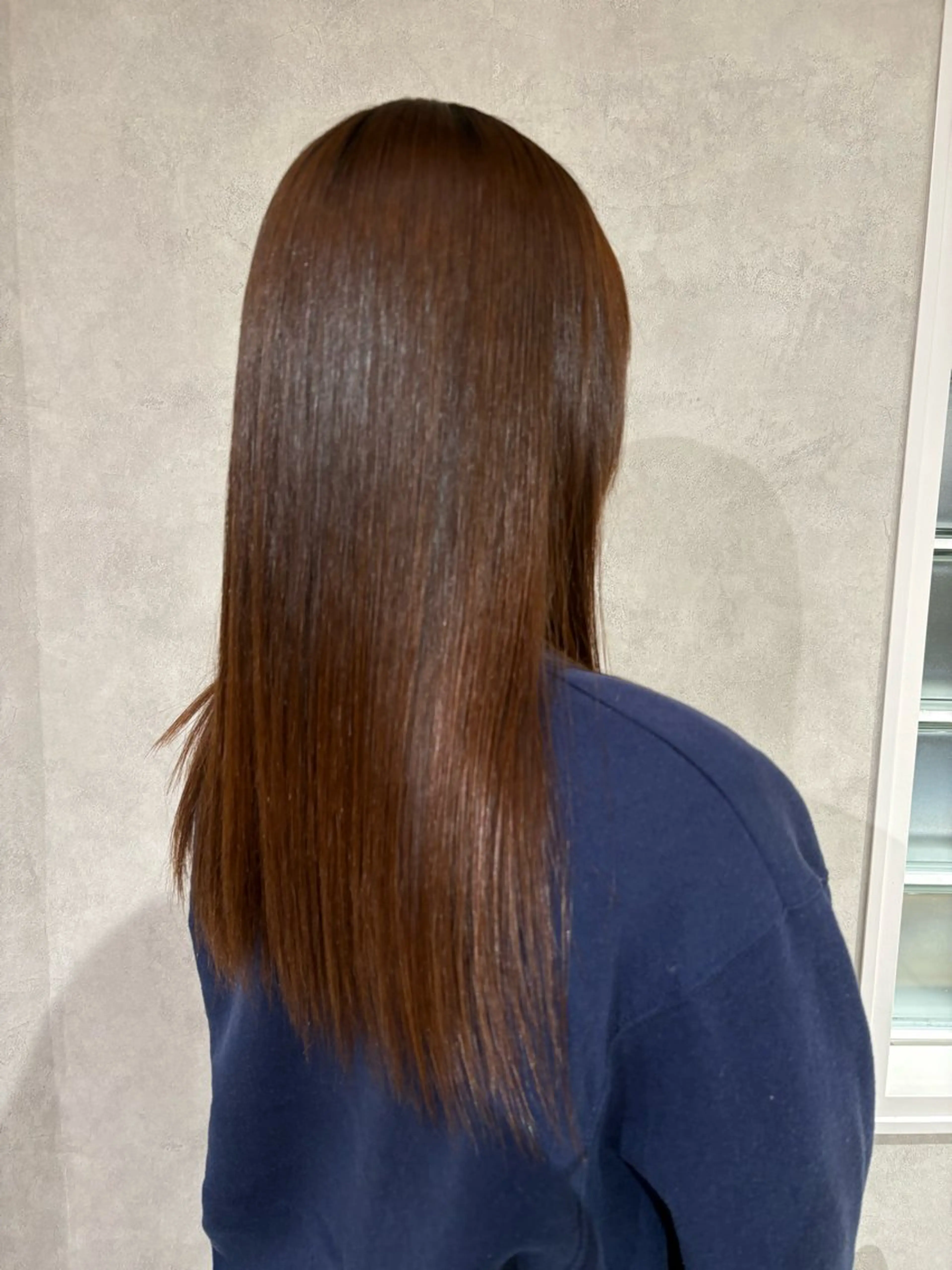 ロング 縮毛矯正 トリートメント 縮毛矯正 透明感カラー/海外風 レイヤー/mao🗽のヘアスタイル