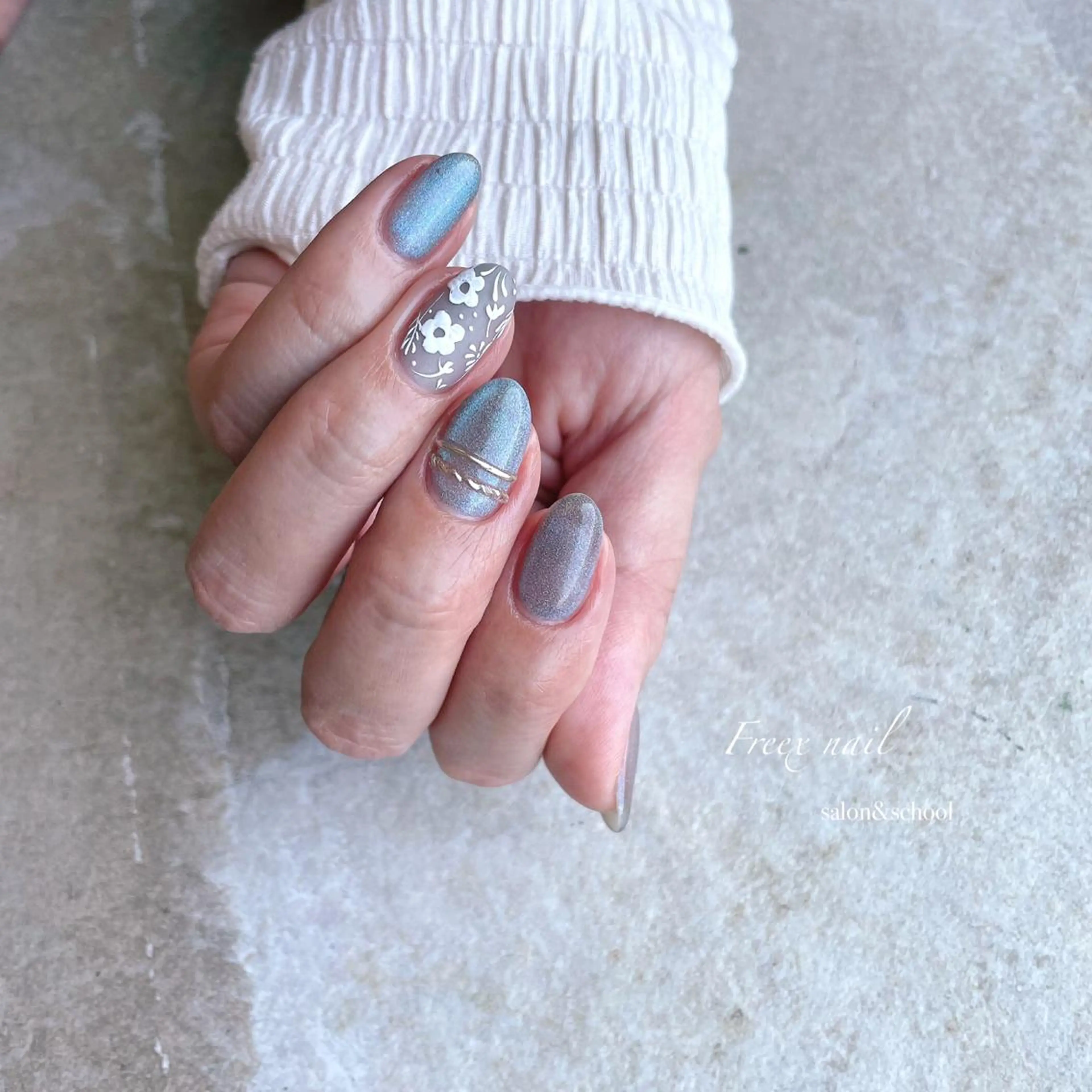 ネイル マグネットネイル ハンドネイル ハンドケア freex nail /ニュアンス/個性派のネイルデザイン