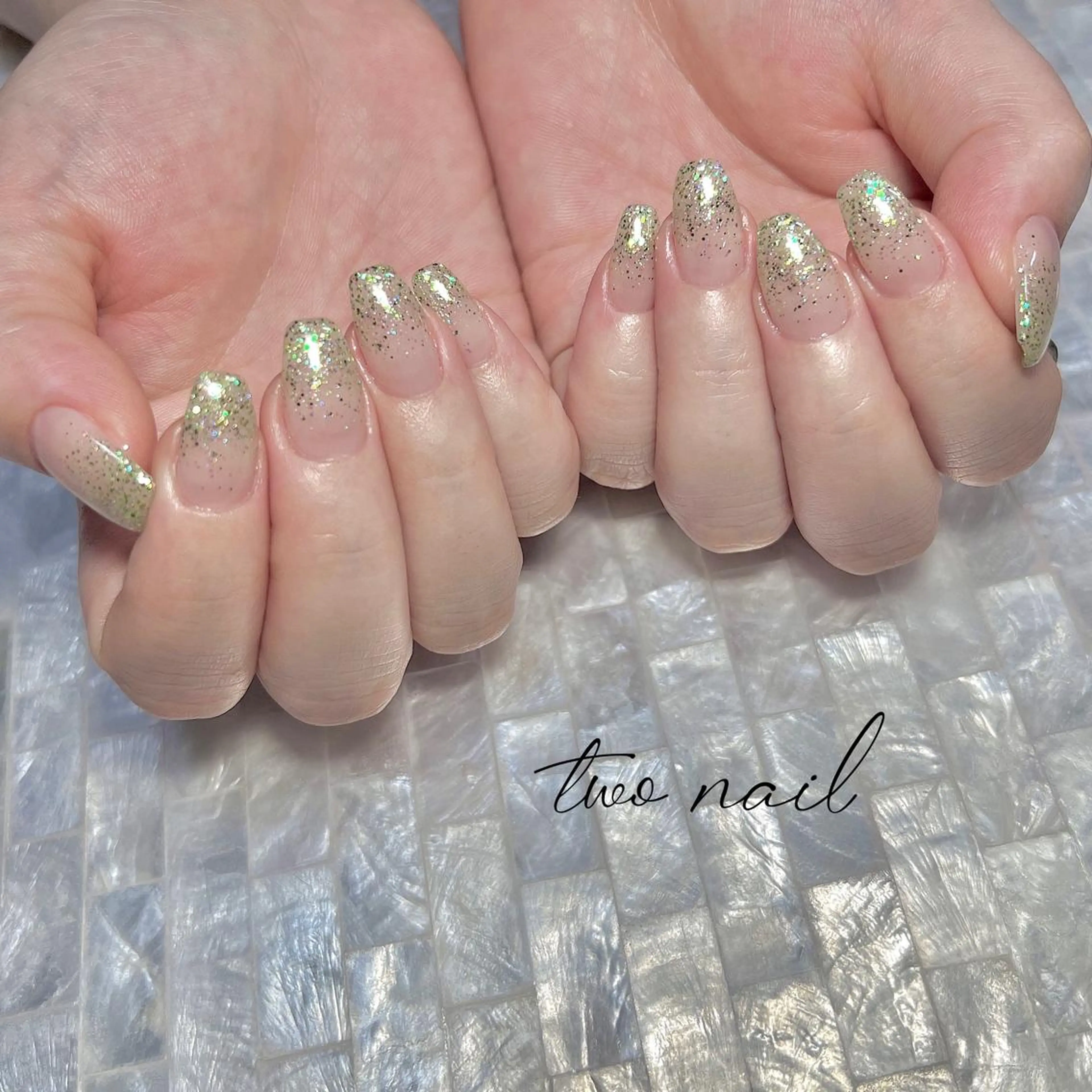 ネイル アートネイル フットネイル ハート キラキラネイル ニュアンスネイル ハンドネイル two nailのネイルデザイン
