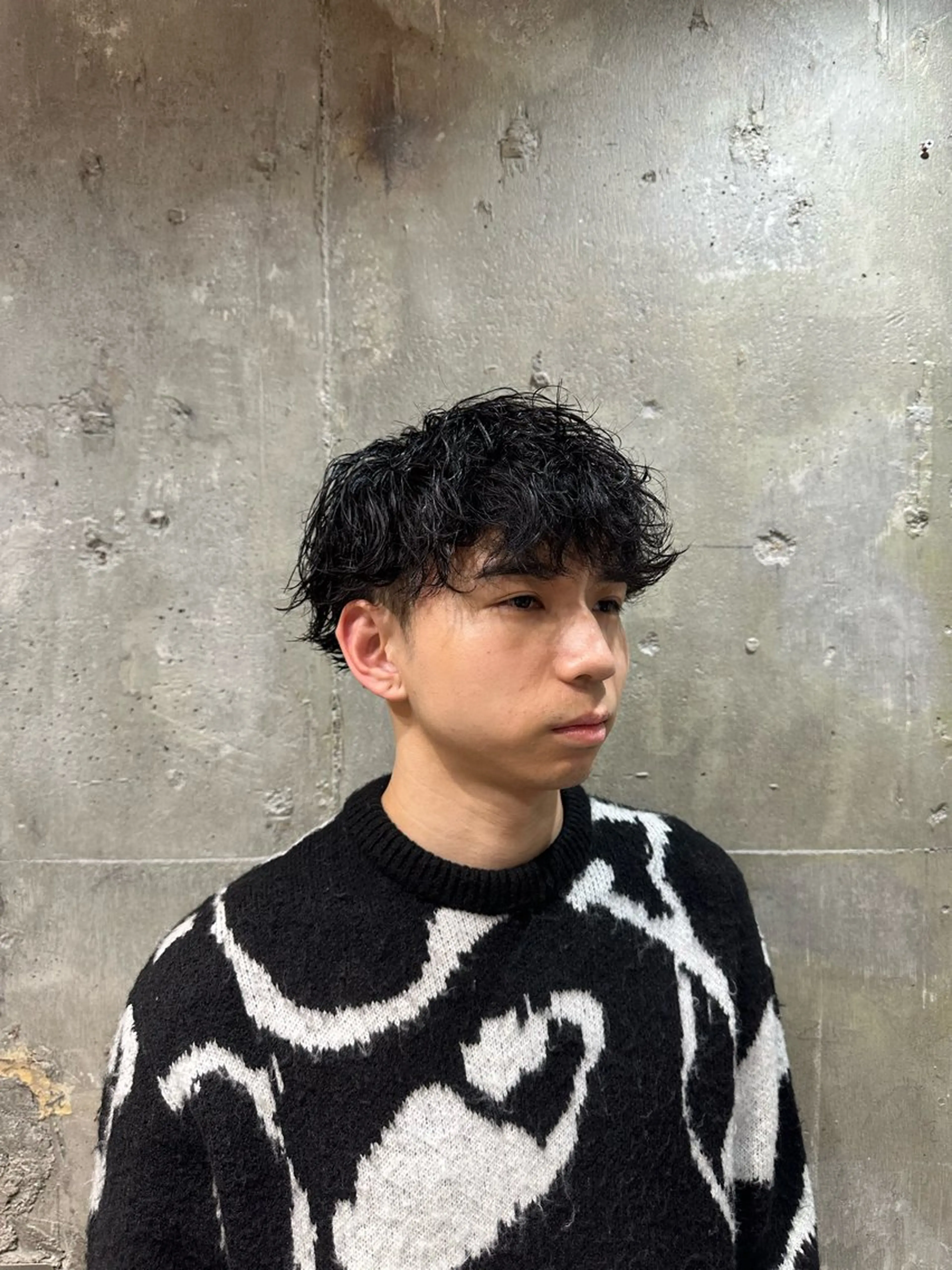 ショート パーマ メンズ メンズパーマ 波巻きパーマ メンズ専門 Ryukiのヘアスタイル