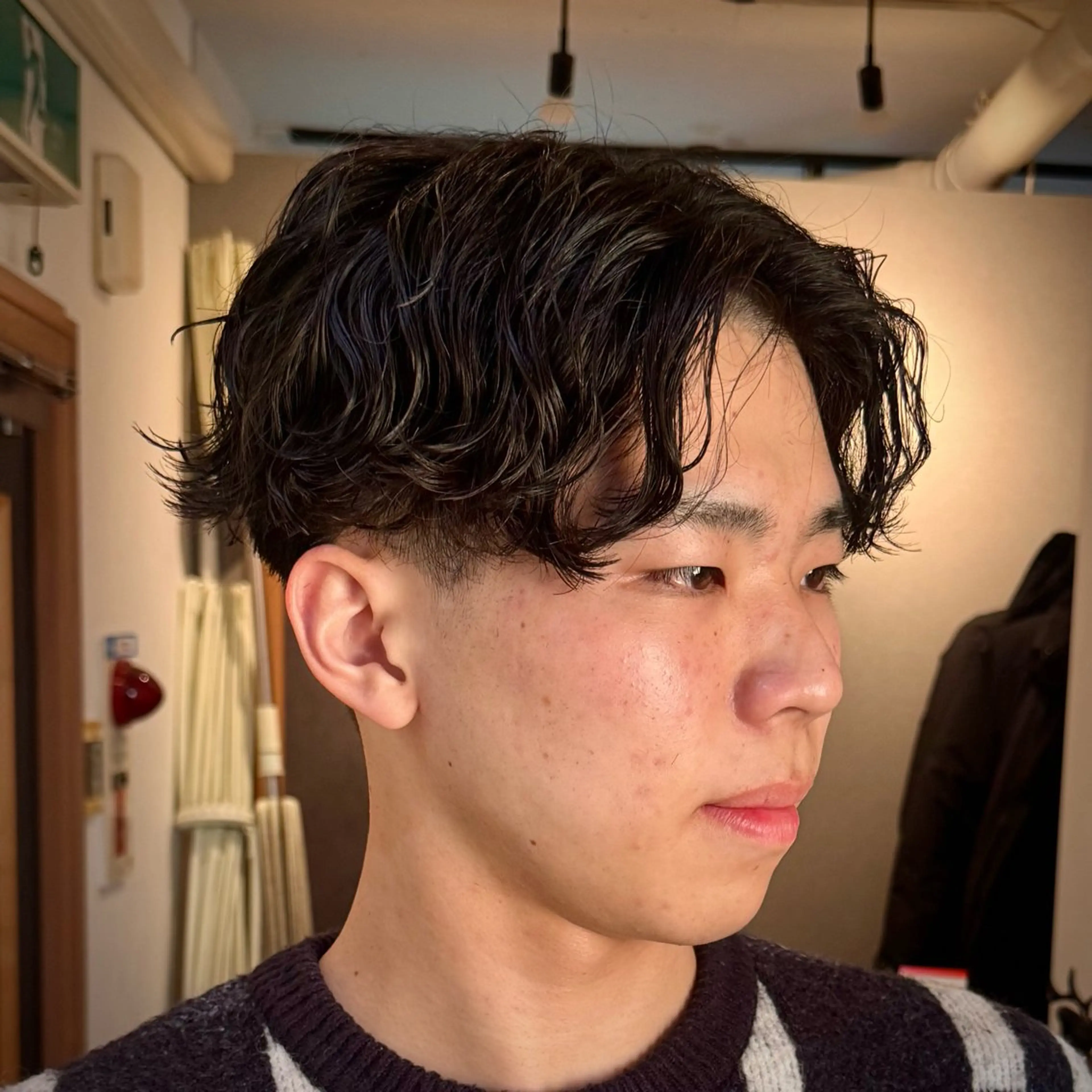 ショート パーマ メンズ メンズパーマ 波巻きパーマ スパイラルパーマ カット パーマ 立川メンズカット/ メンズパーマ💈三上のヘアスタイル