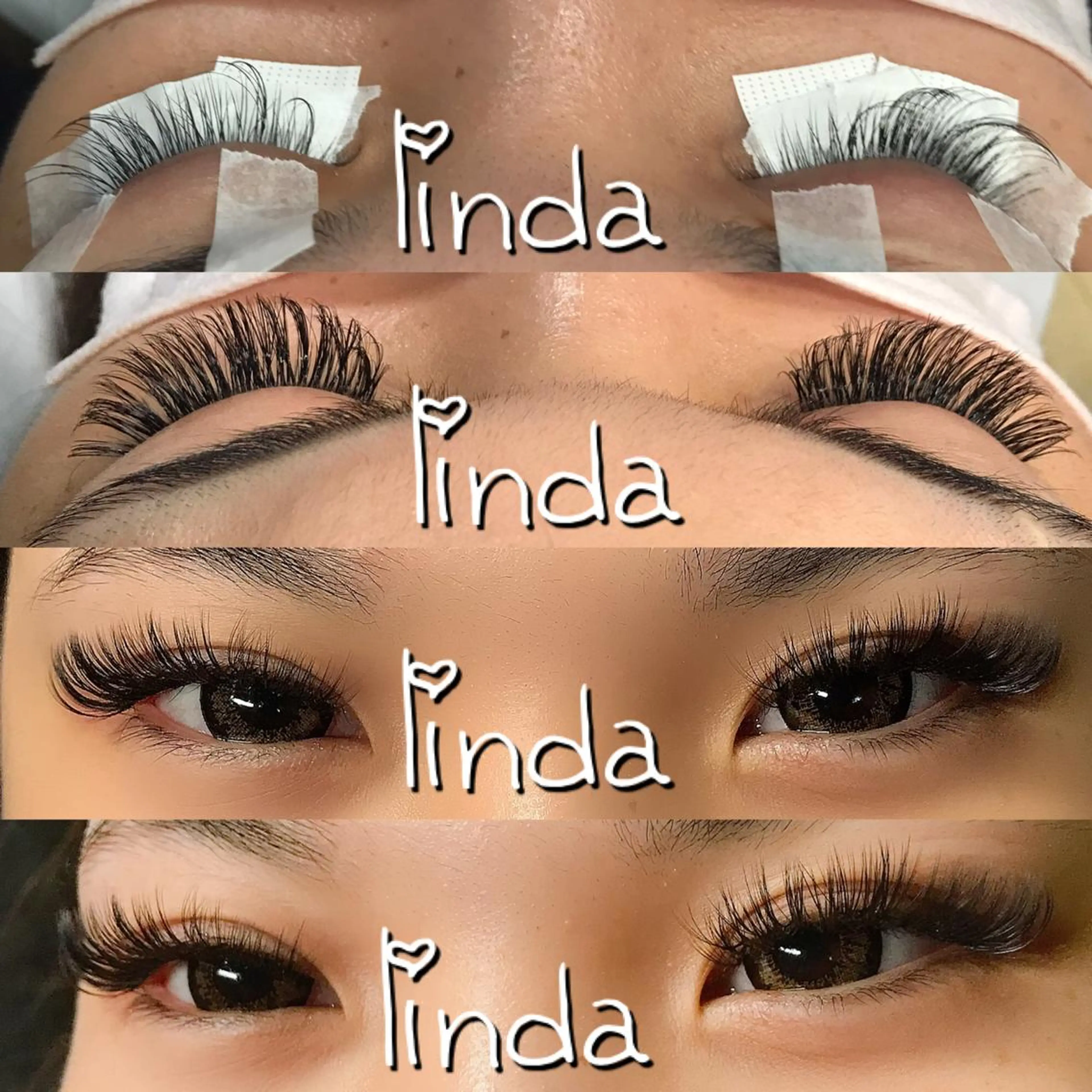 マツエク・マツパ 付け放題 ボリュームラッシュ linda lashesのマツエク・マツパデザイン