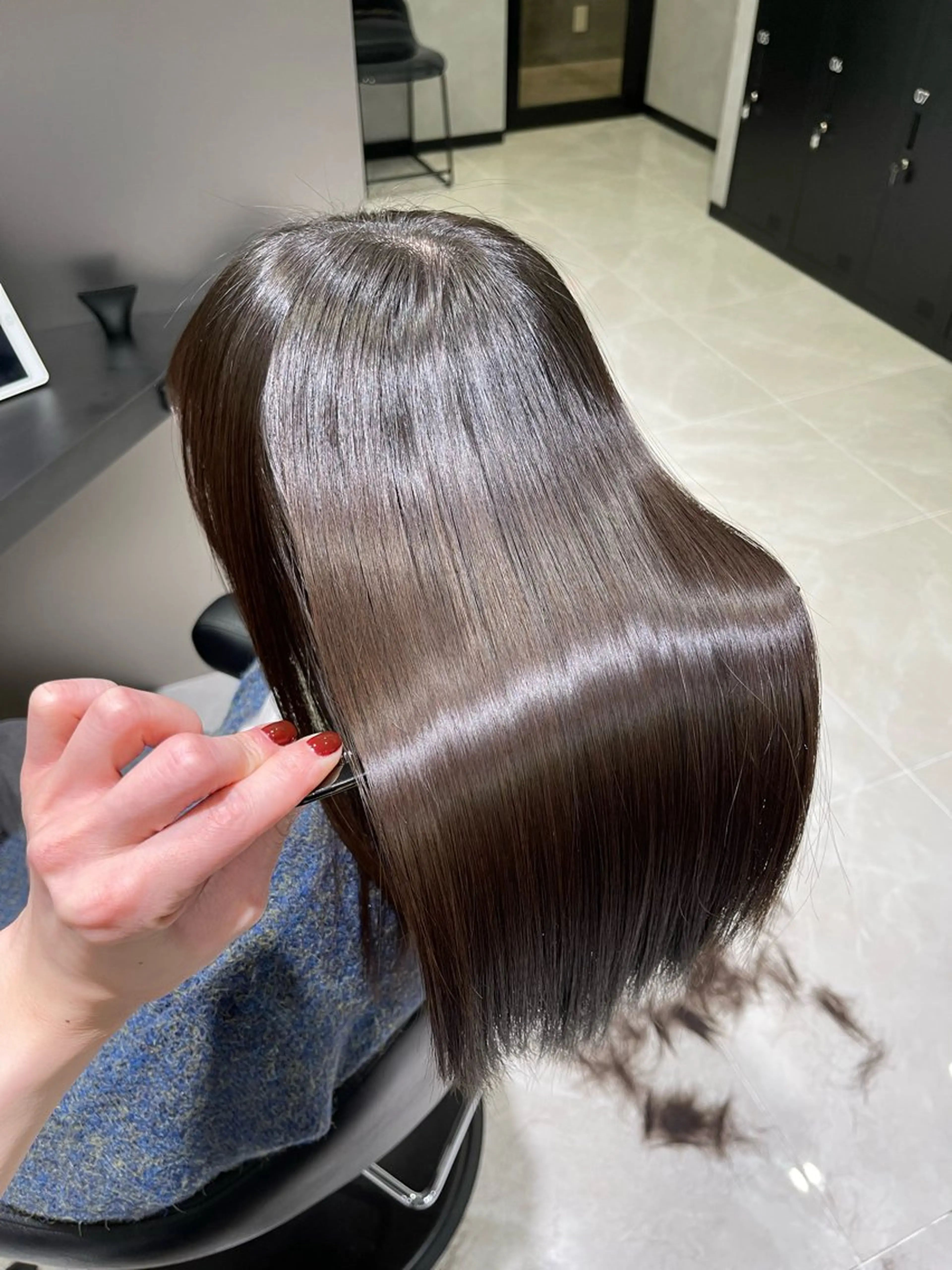 ロング 髪質改善 縮毛矯正 トリートメント 阿部 祥大のヘアスタイル