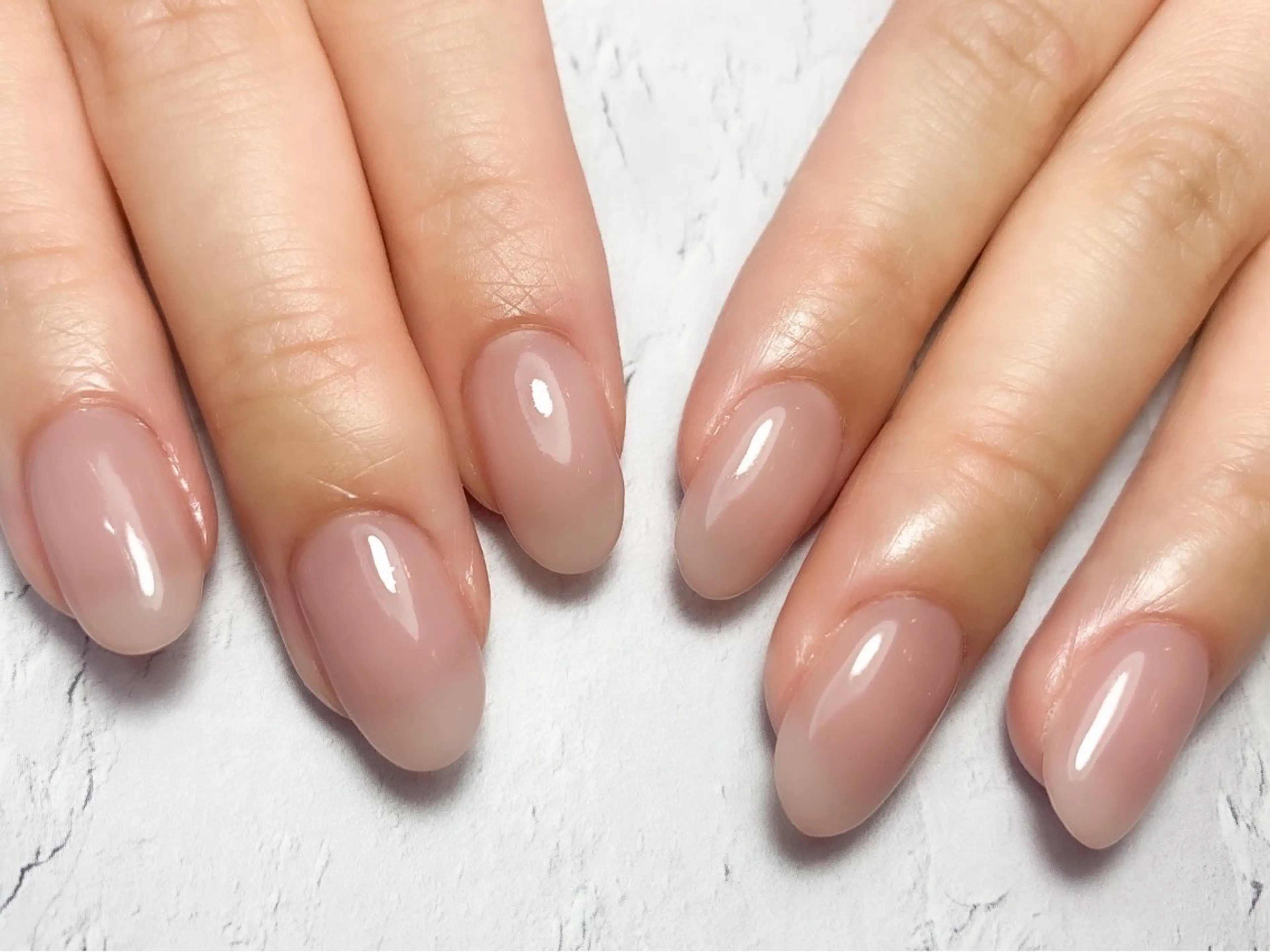 ネイル ジェルネイル オフィスネイル ワンカラーネイル パラジェル ピンク ハンドネイル ono megumiのネイルデザイン