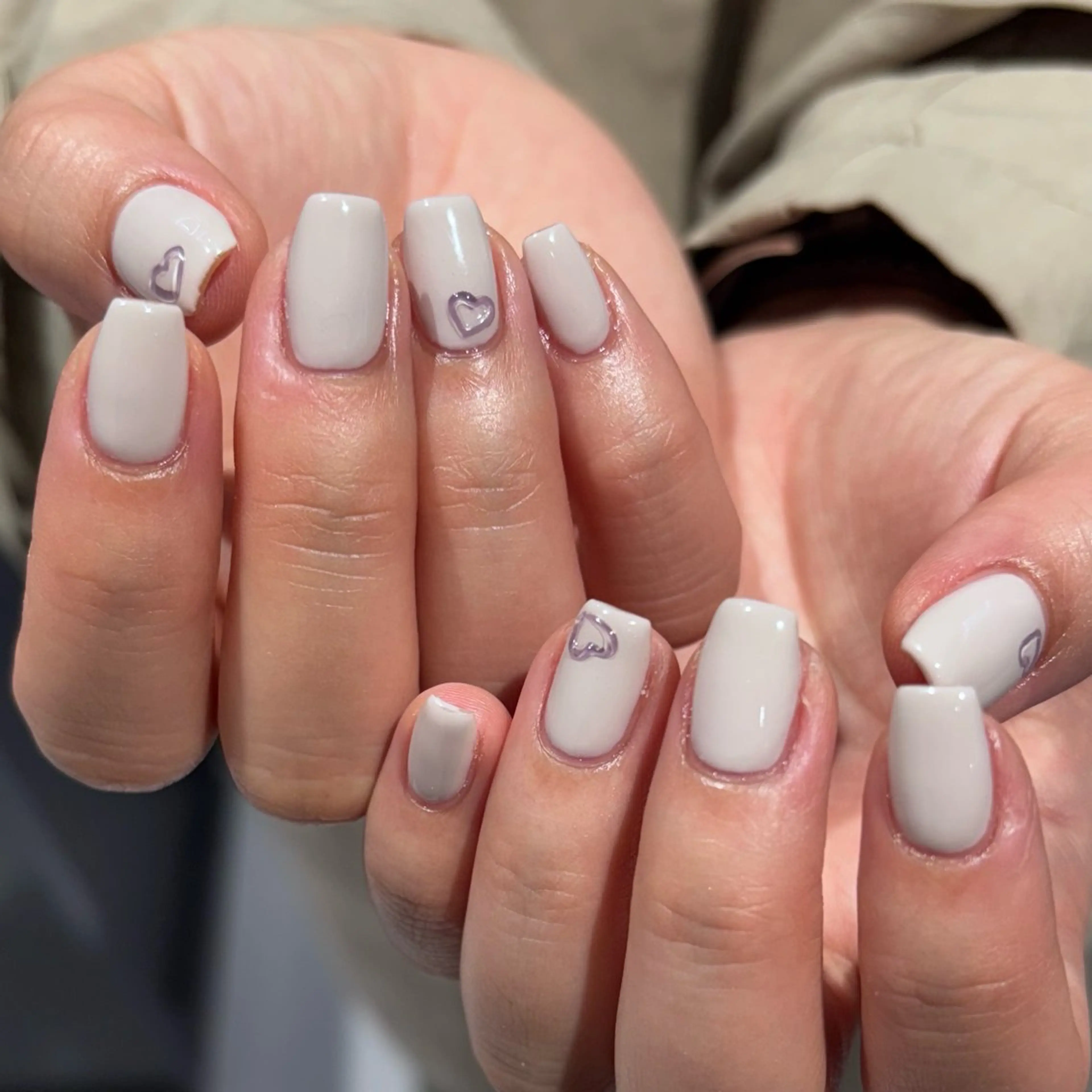 ネイル ハート ぷっくりネイル CLALA Makoのネイルデザイン