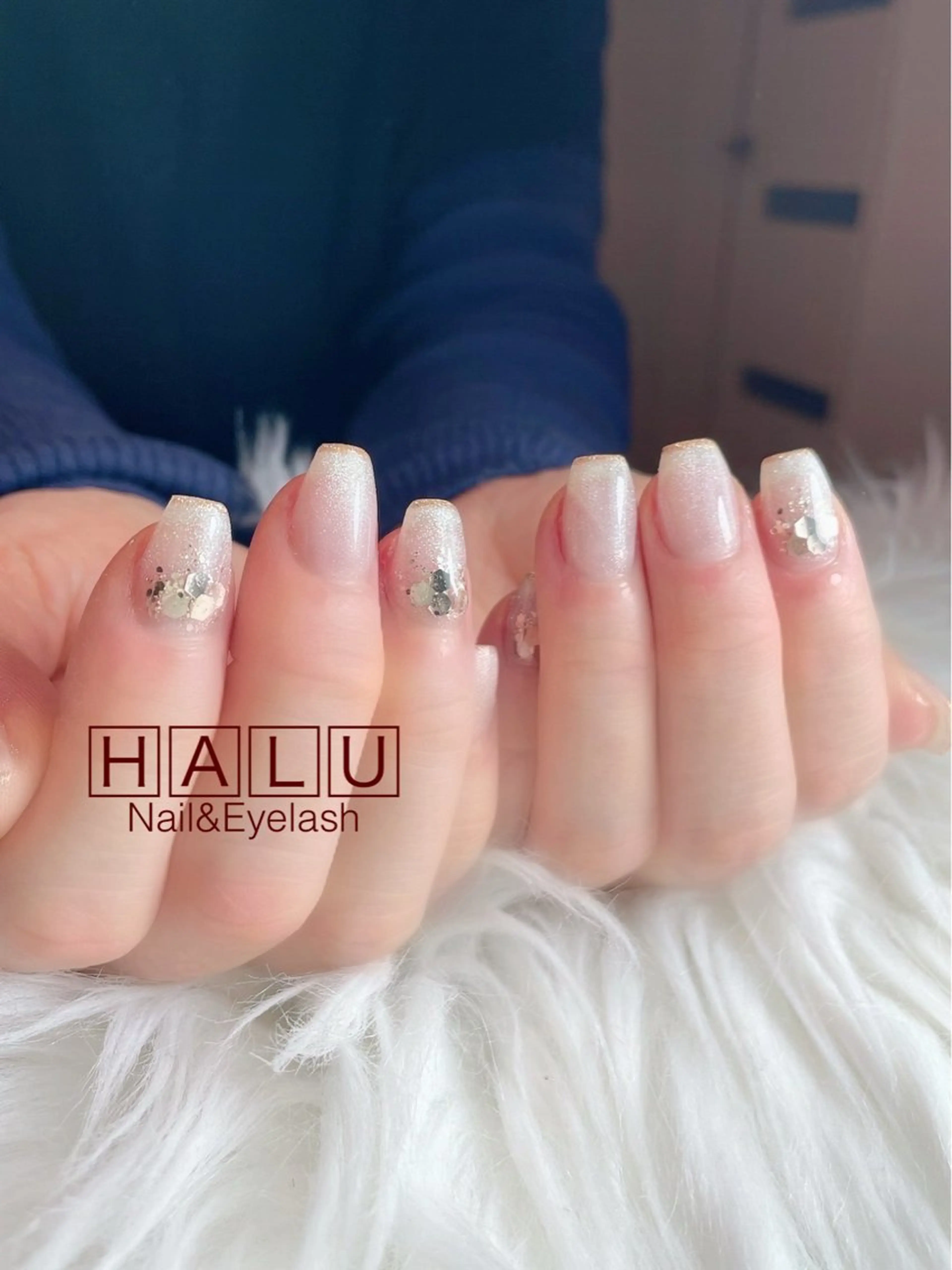 ネイル グラデーション ラメ(グリッター) ラメグラデーション HALU ハルのネイルデザイン