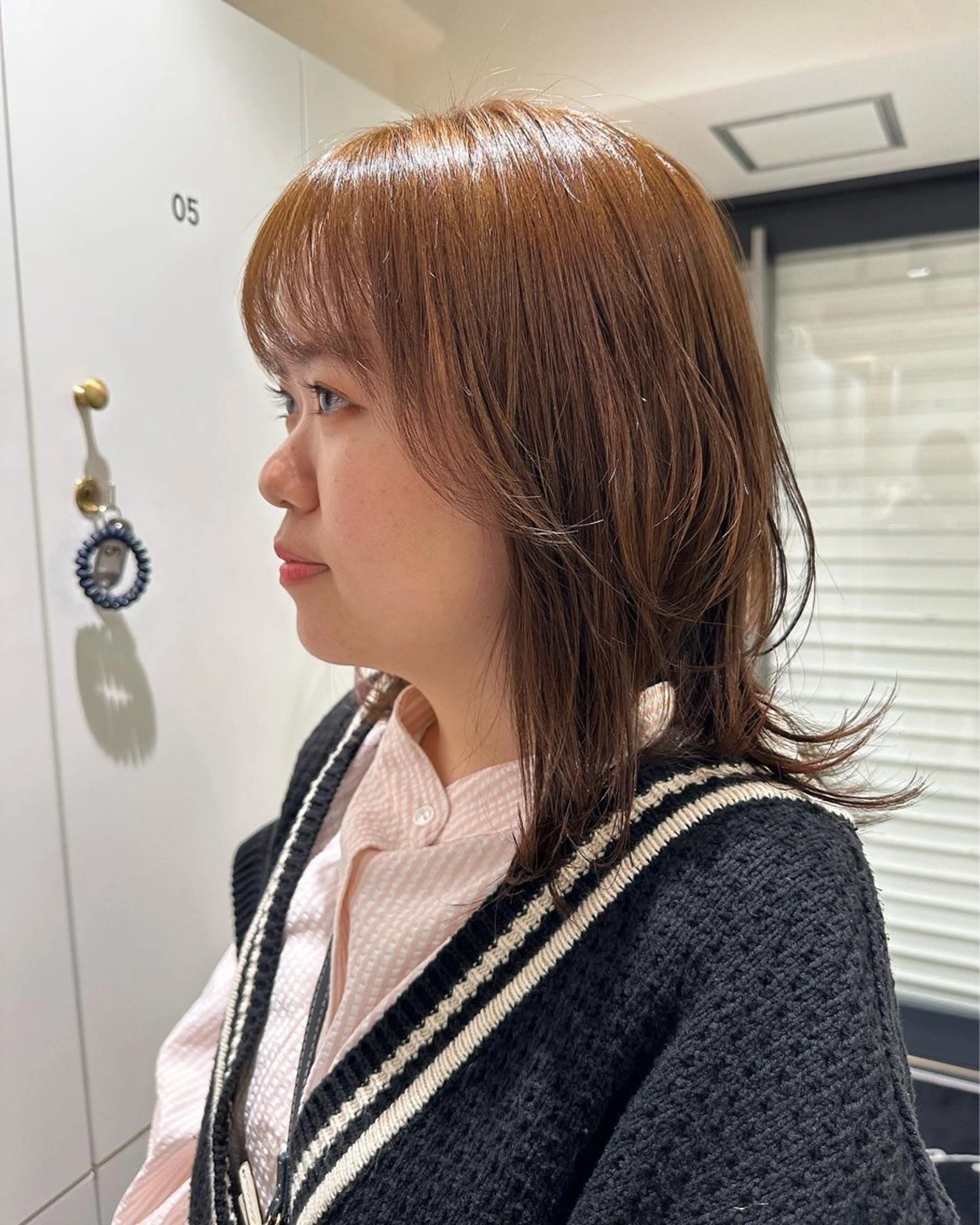 ミディアム カラー 切りっぱなし/髪質 改善矯正/さやか🫧のヘアスタイル