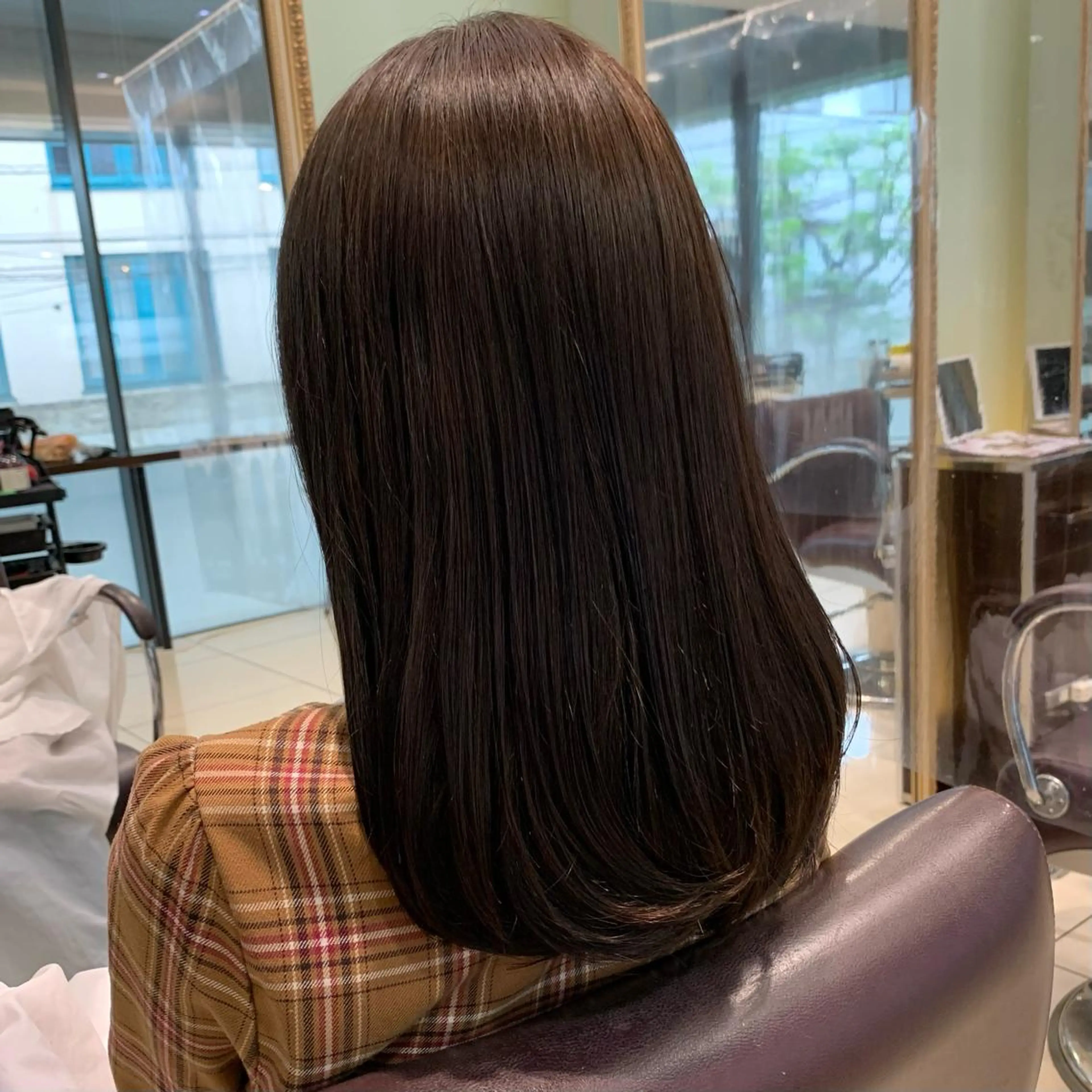 ロング 縮毛矯正 タンバルモリパーマ 礒井メンキのヘアスタイル