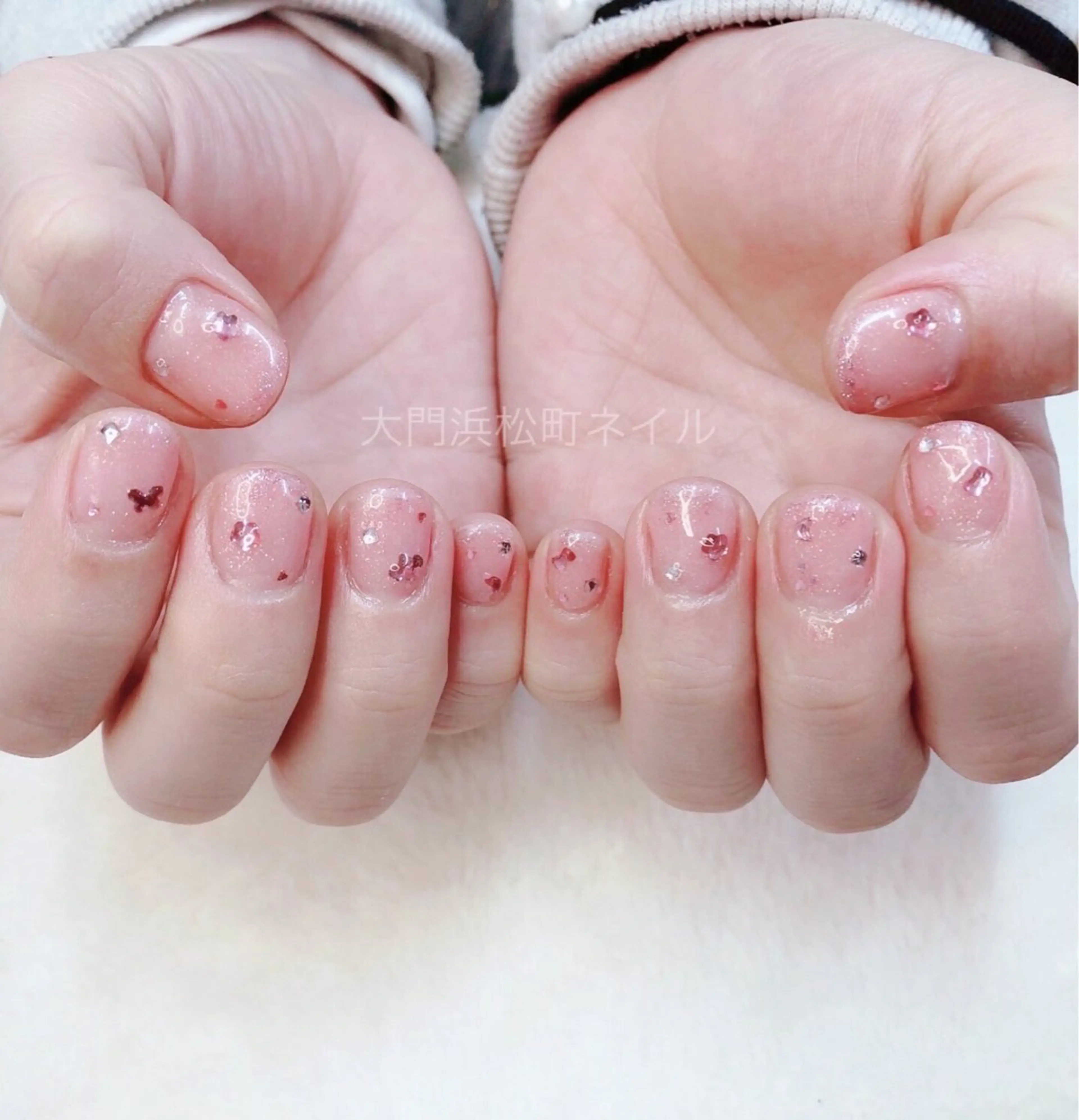ネイル ダブルフレンチ フレンチネイル ガラスフレンチ マグネットネイル ミラーネイル 大門浜松町 ネイルのネイルデザイン