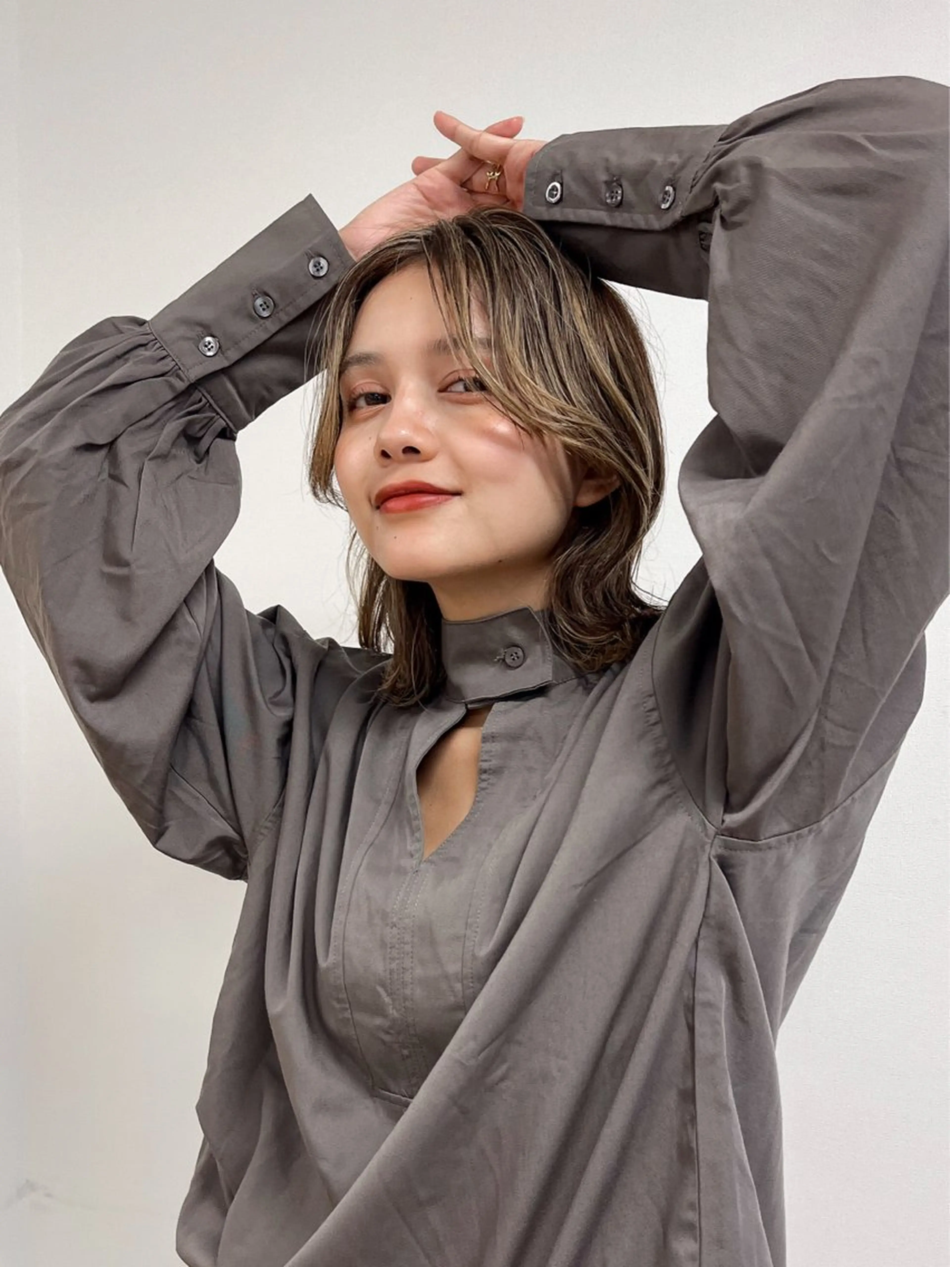 ミディアム カラー ヘアアレンジ BASSA 石神井公園店のヘアスタイル