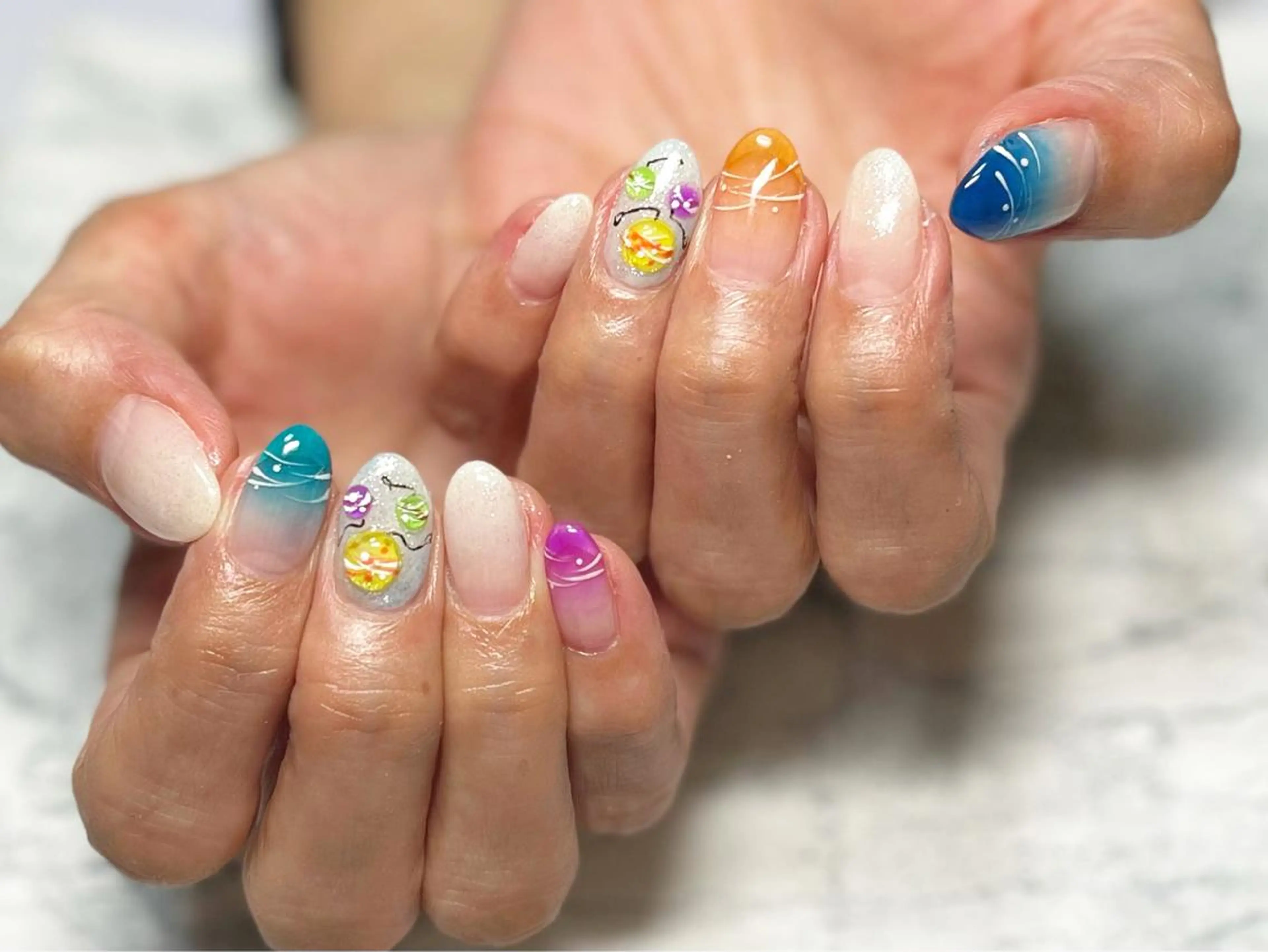 ネイル フットネイル ニュアンスネイル シンプルネイル 春ネイル 夏ネイル nail fufla ♡yamane♡のネイルデザイン