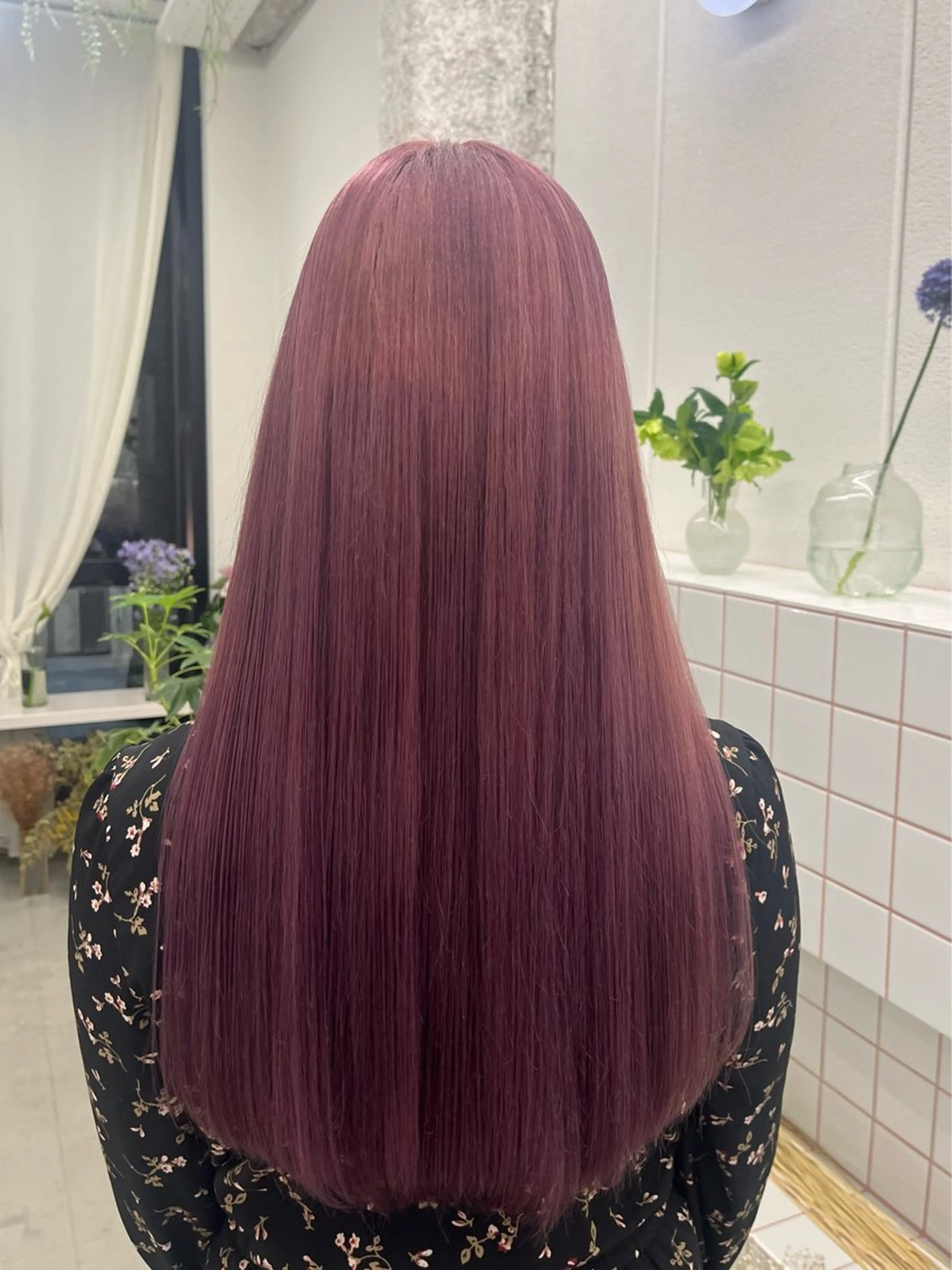 ロング カラー ヘアカラー トリートメント 🌼花屋併設🌼 木下奈々望のヘアスタイル