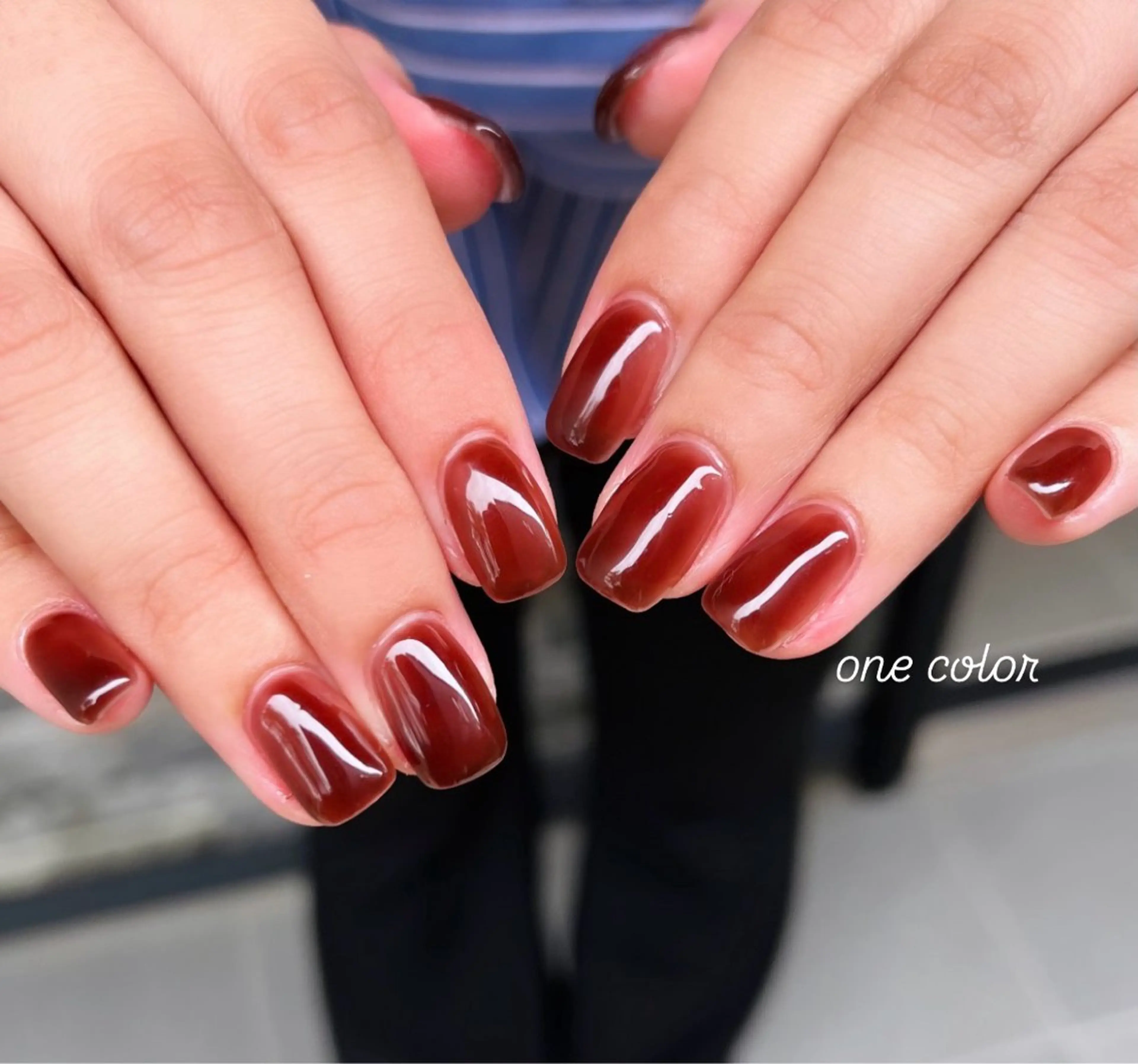 ネイル ボルドー ハンドネイル HazeGrass NAILのネイルデザイン