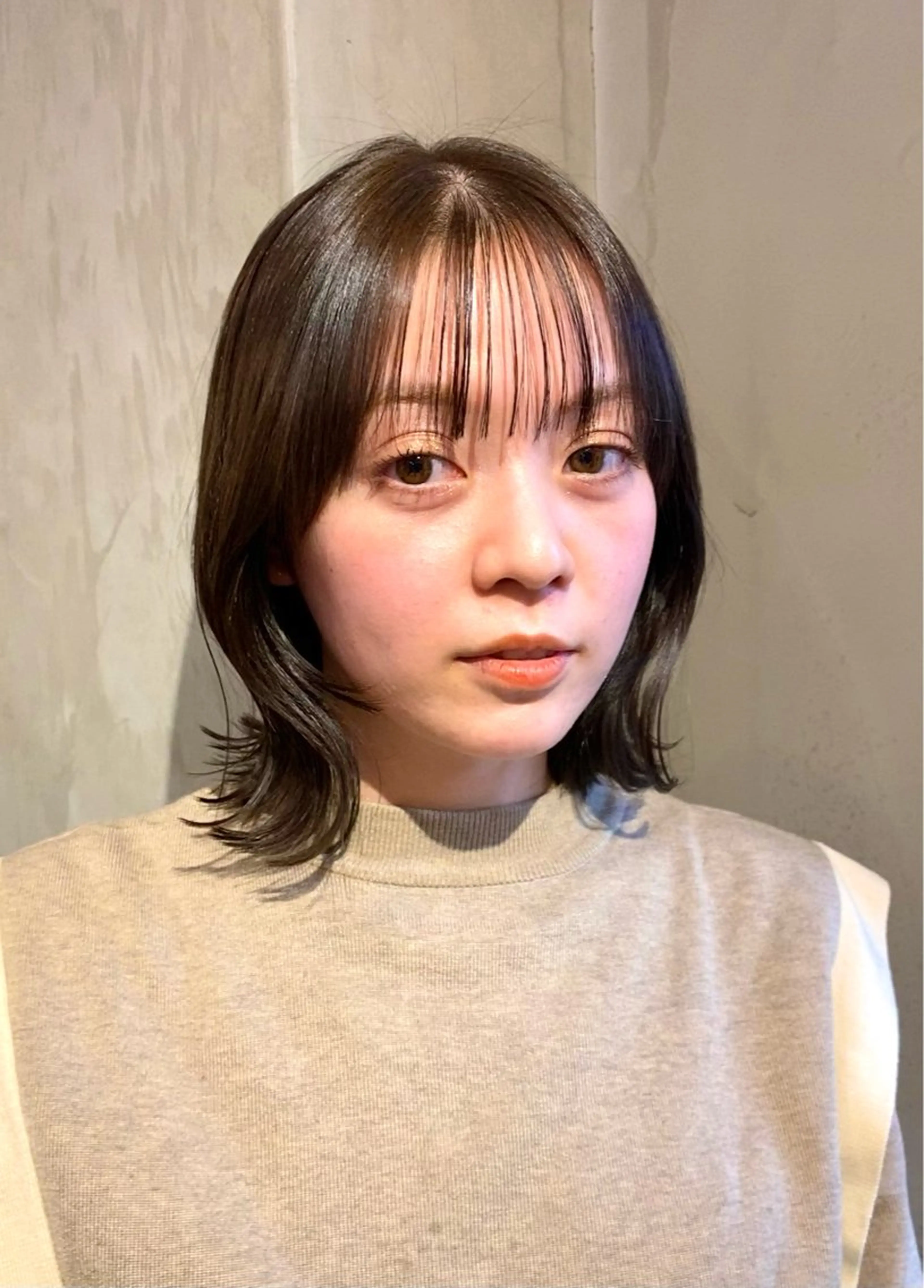 セミロング ヘアカラー トリートメント 顔周りcut・ご相談 =新宿しずく🇰🇷のヘアスタイル