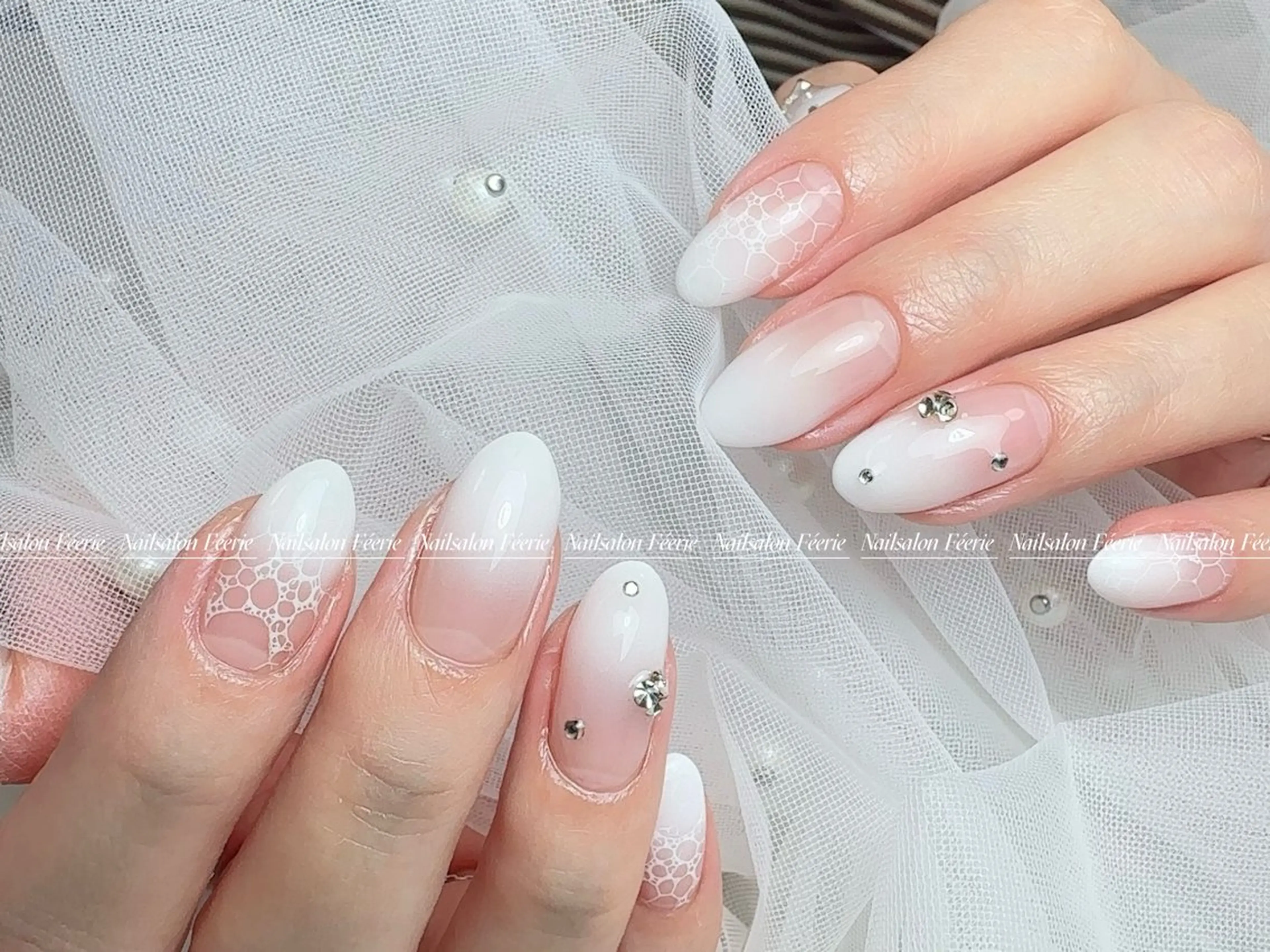 ネイル 成人式 長さ出し フットネイル フレンチネイル ジェルネイル ハンドネイル ハンドケア nail salon Feerieのネイルデザイン