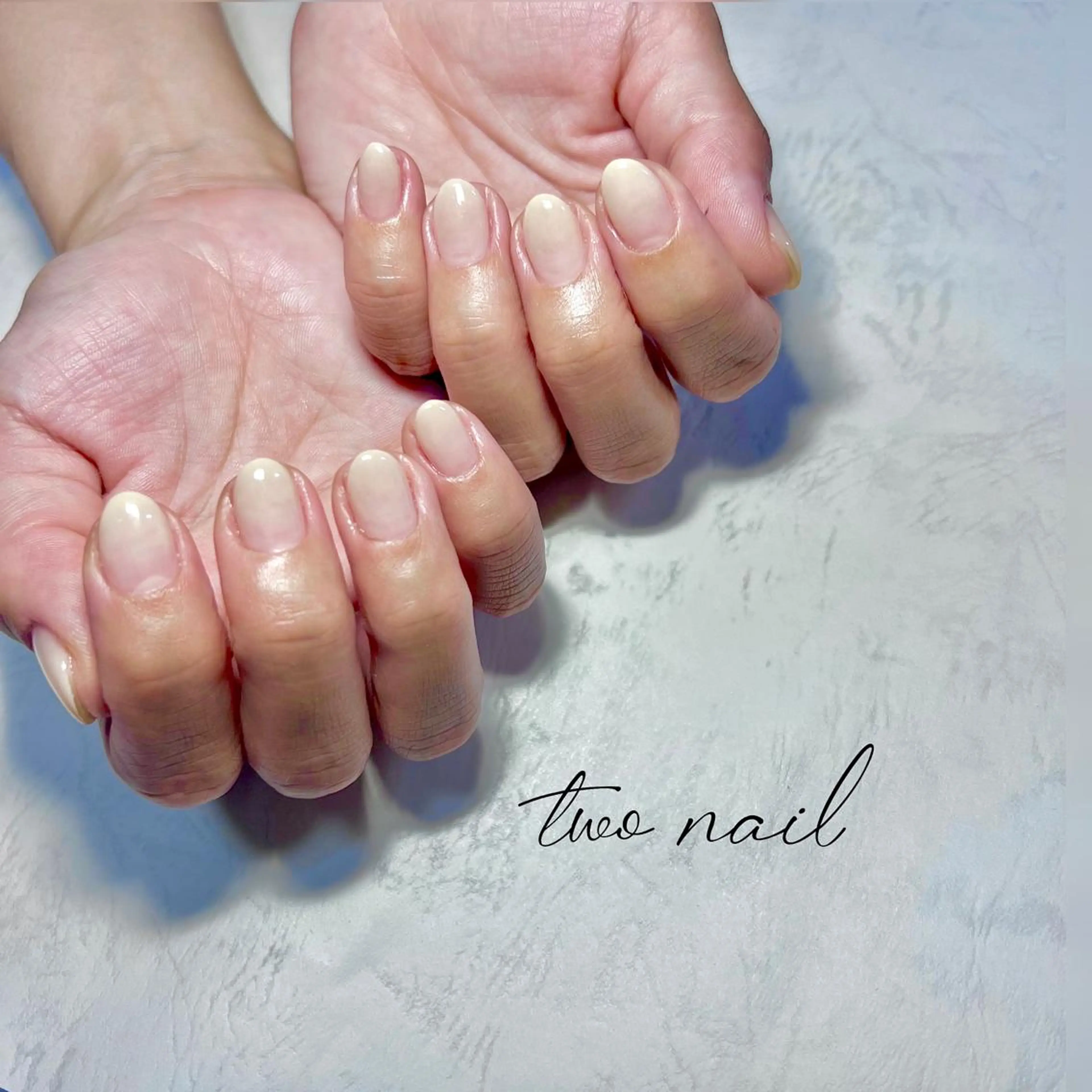 ネイル アートネイル フットネイル ハート ニュアンスネイル ホワイト ハンドネイル two nailのネイルデザイン