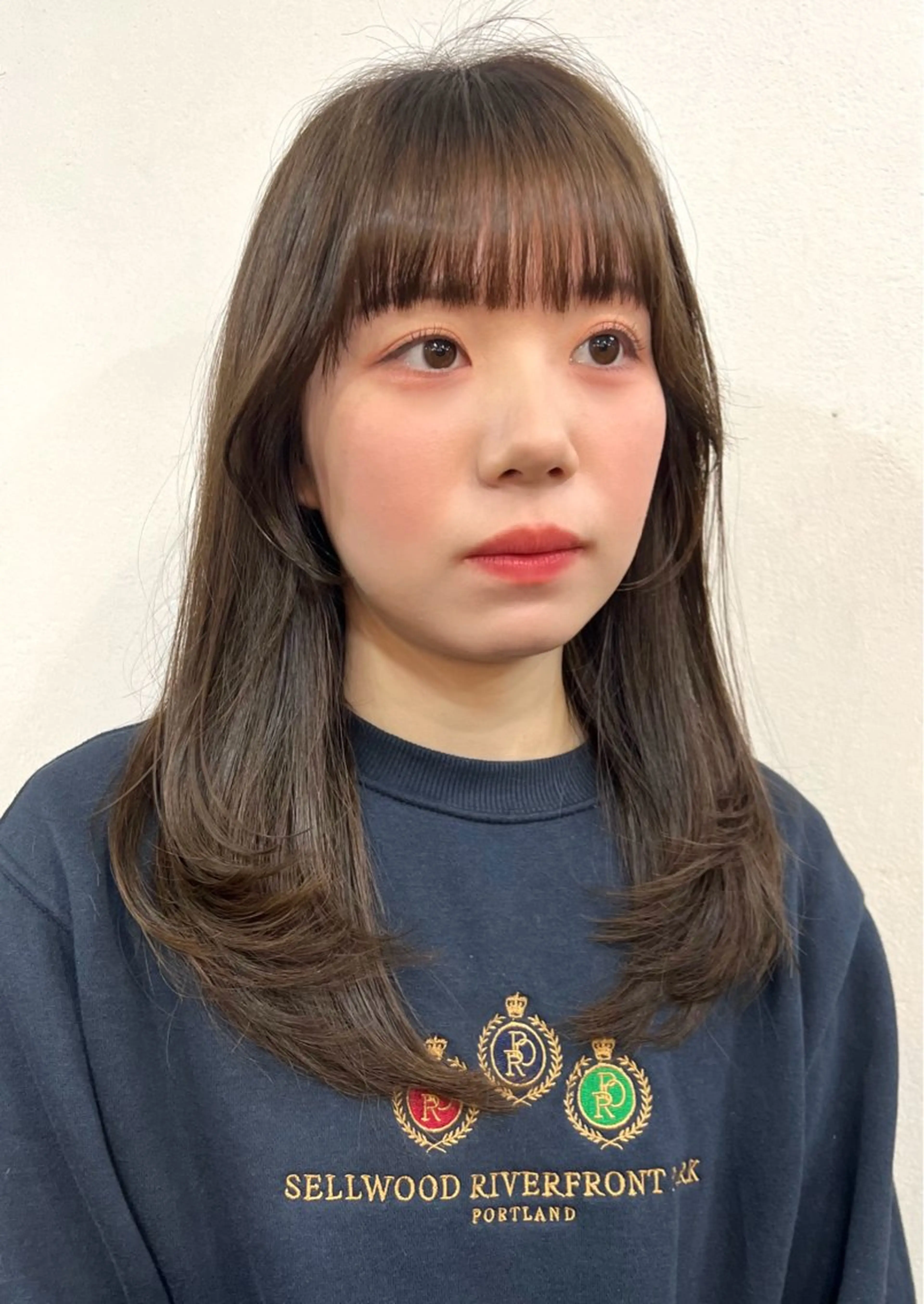 セミロング 韓国ヘア 🎀華澄のヘアスタイル