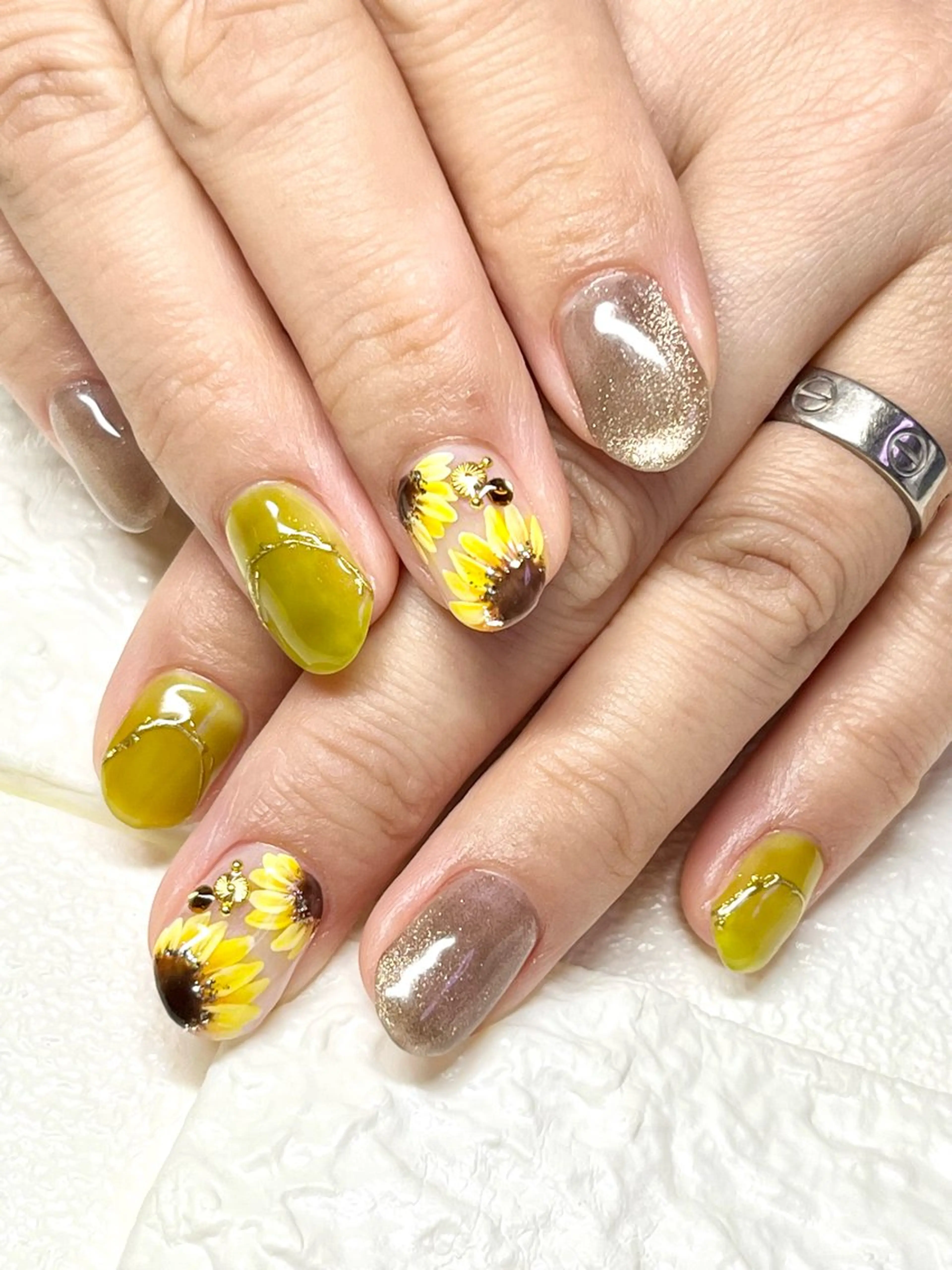 ショート ネイル ハンドネイル まり りぃ〜んのネイルデザイン