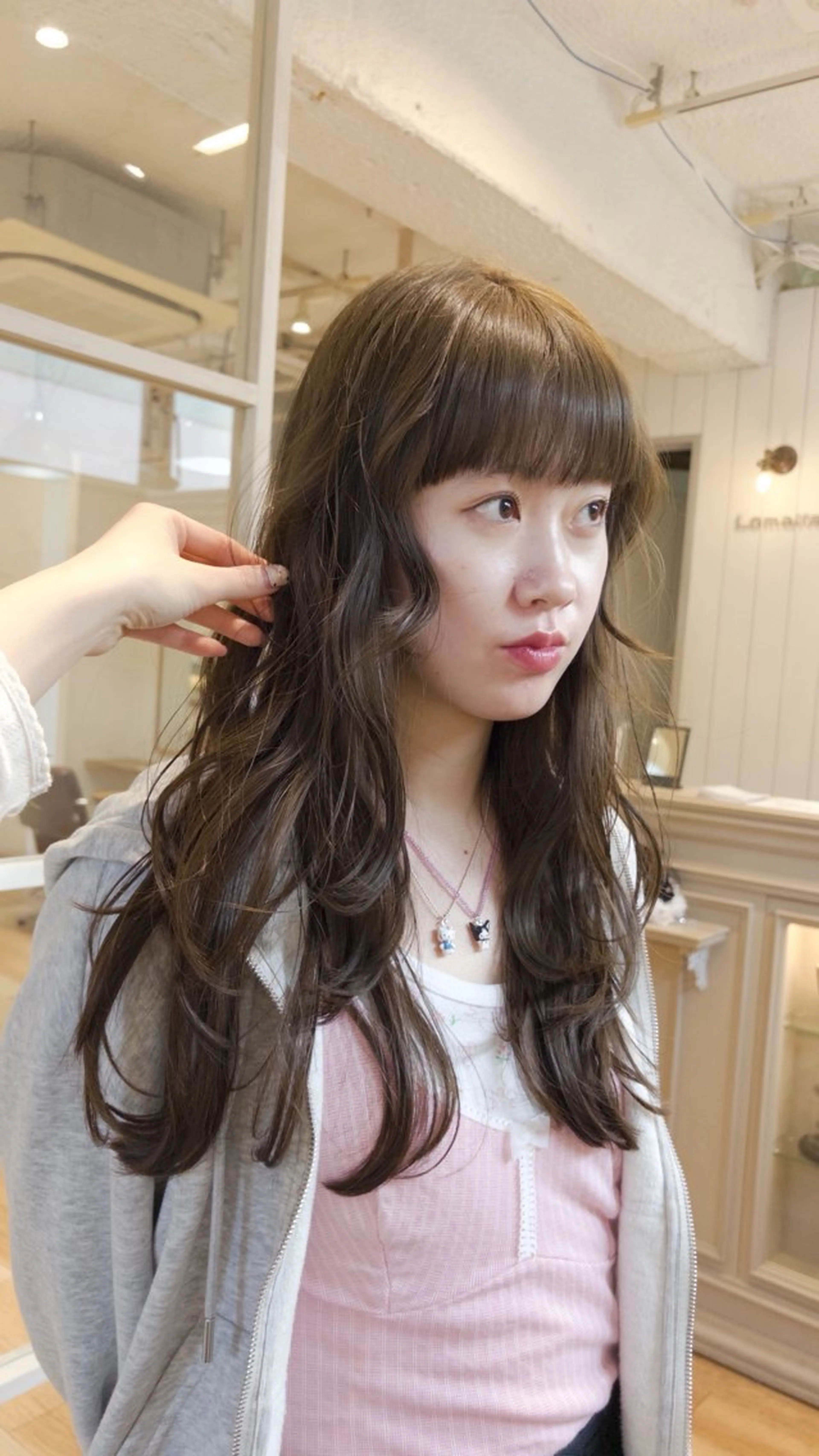 セミロング カラー カット ヘアカラー じゅわっと暖色カラー 🍊Moemiのヘアスタイル