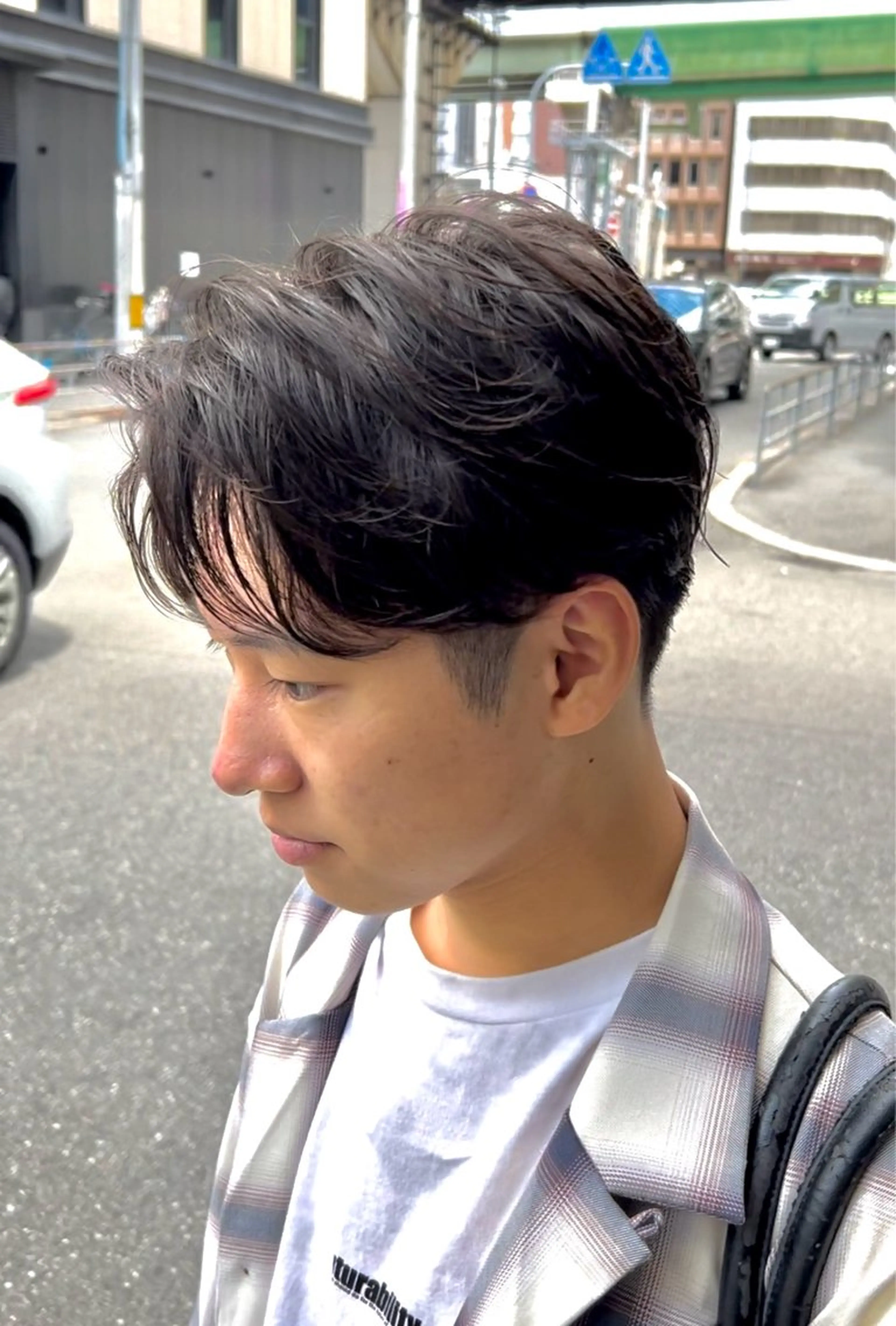 ミディアム メンズ センターパート カット Noisyle 西本町所属・阪田 集/メンズヘアのヘアスタイル