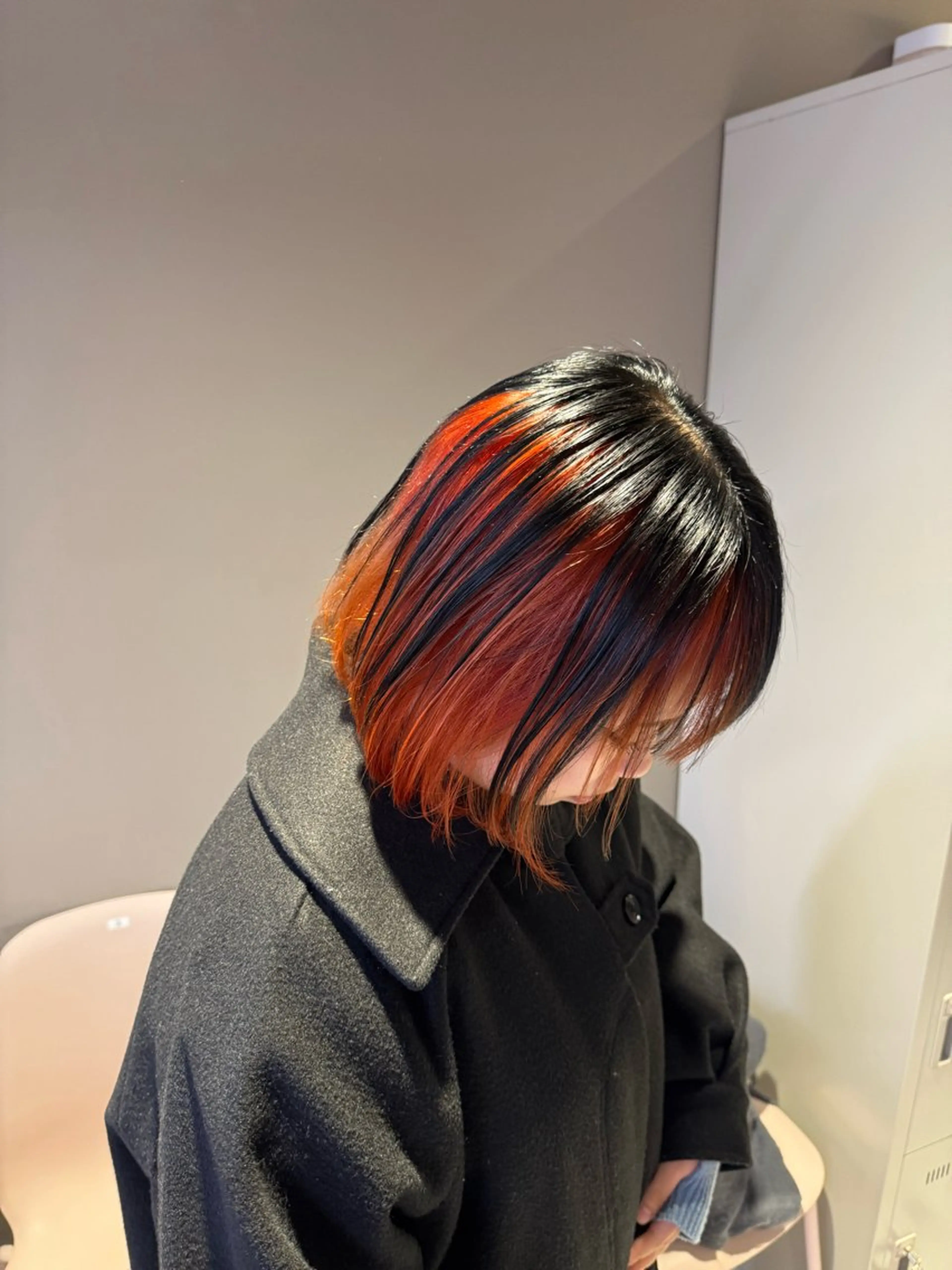 ミディアム カラー ヘアアレンジ ヘアカラー 🥀レイヤー×ハイト ーントレンドヘア🥀のヘアスタイル