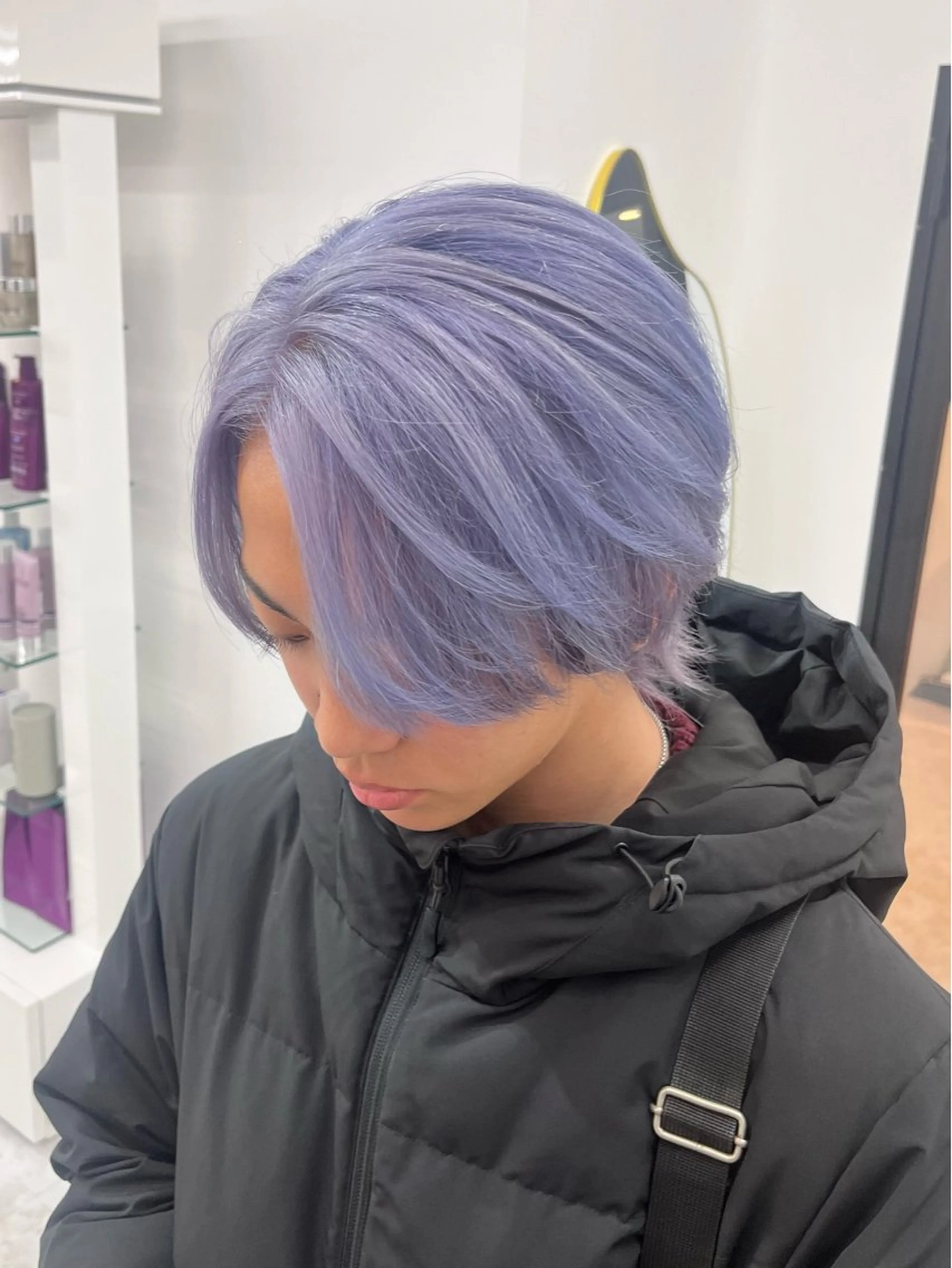 ショート カラー ヘアアレンジ メンズ ヘアカラー トリートメント ヘアセット 𝐠𝐢𝐫𝐥𝐲 𝐦𝐨𝐝𝐞🖤のヘアスタイル