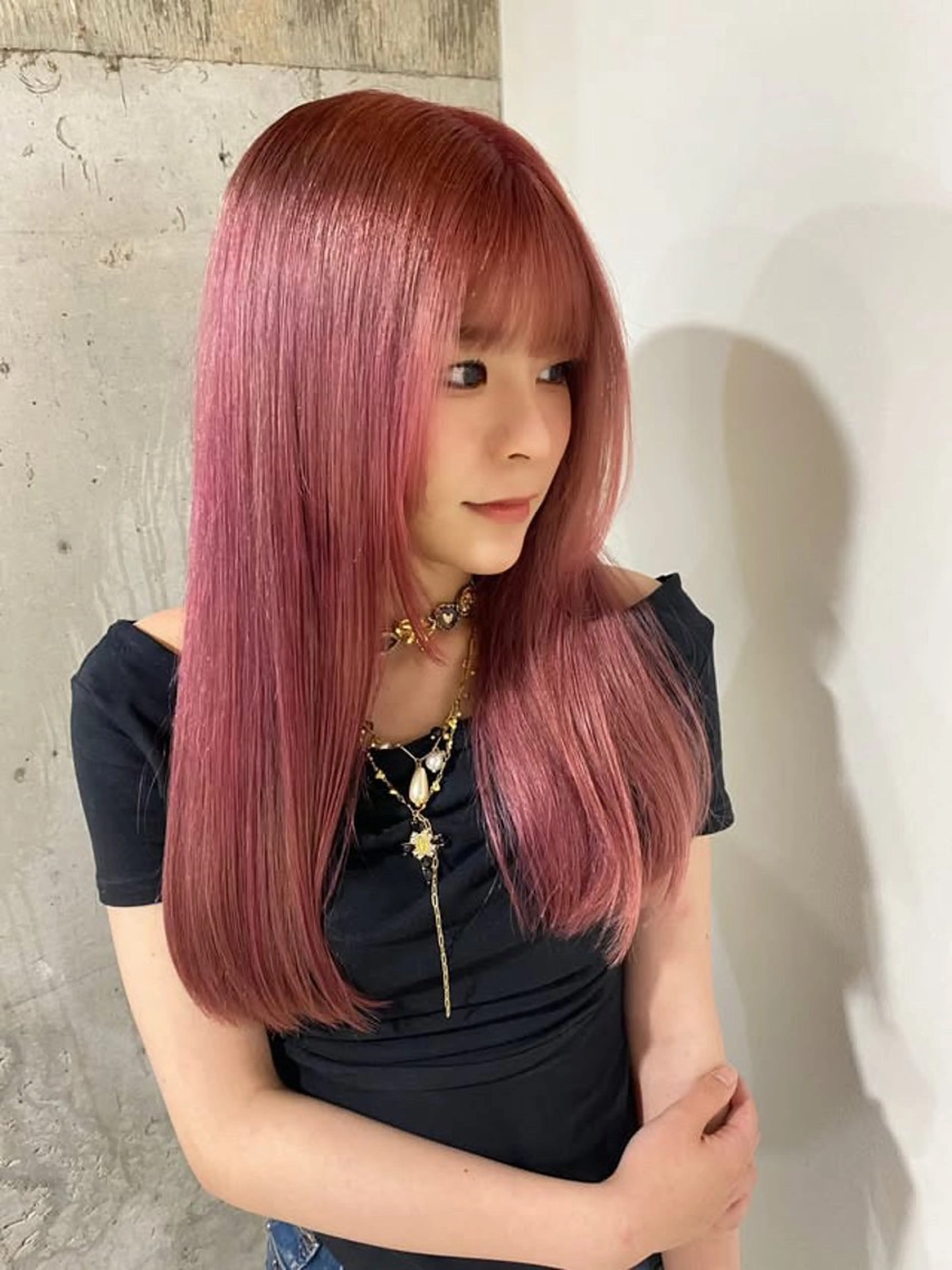 ロング カット ヘアカラー 大曽根⚾️/暖色艶 カラー/十文字玲音のヘアスタイル