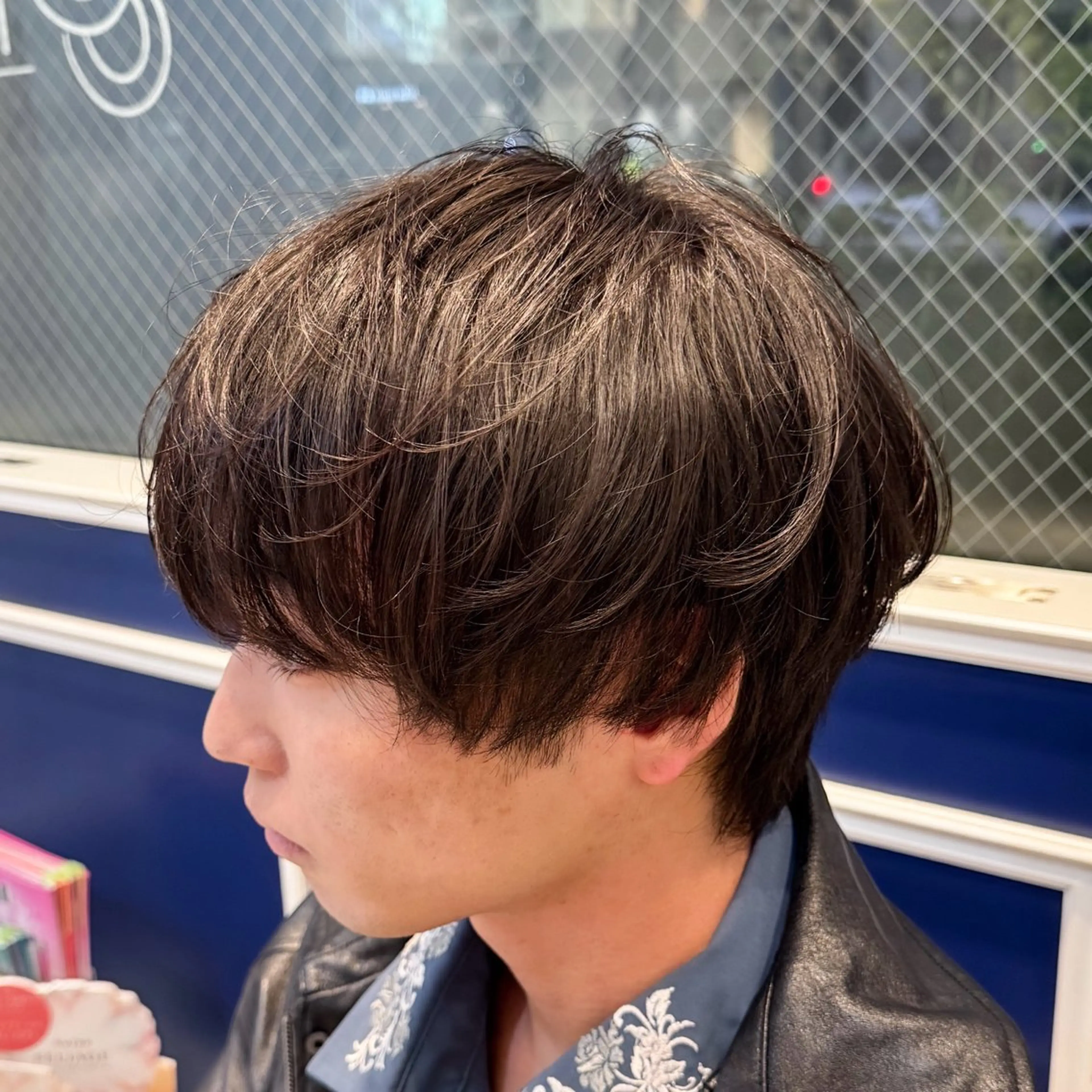 ミディアム パーマ メンズ ミディアムパーマ メンズパーマ カット パーマ 吉田 新平のヘアスタイル