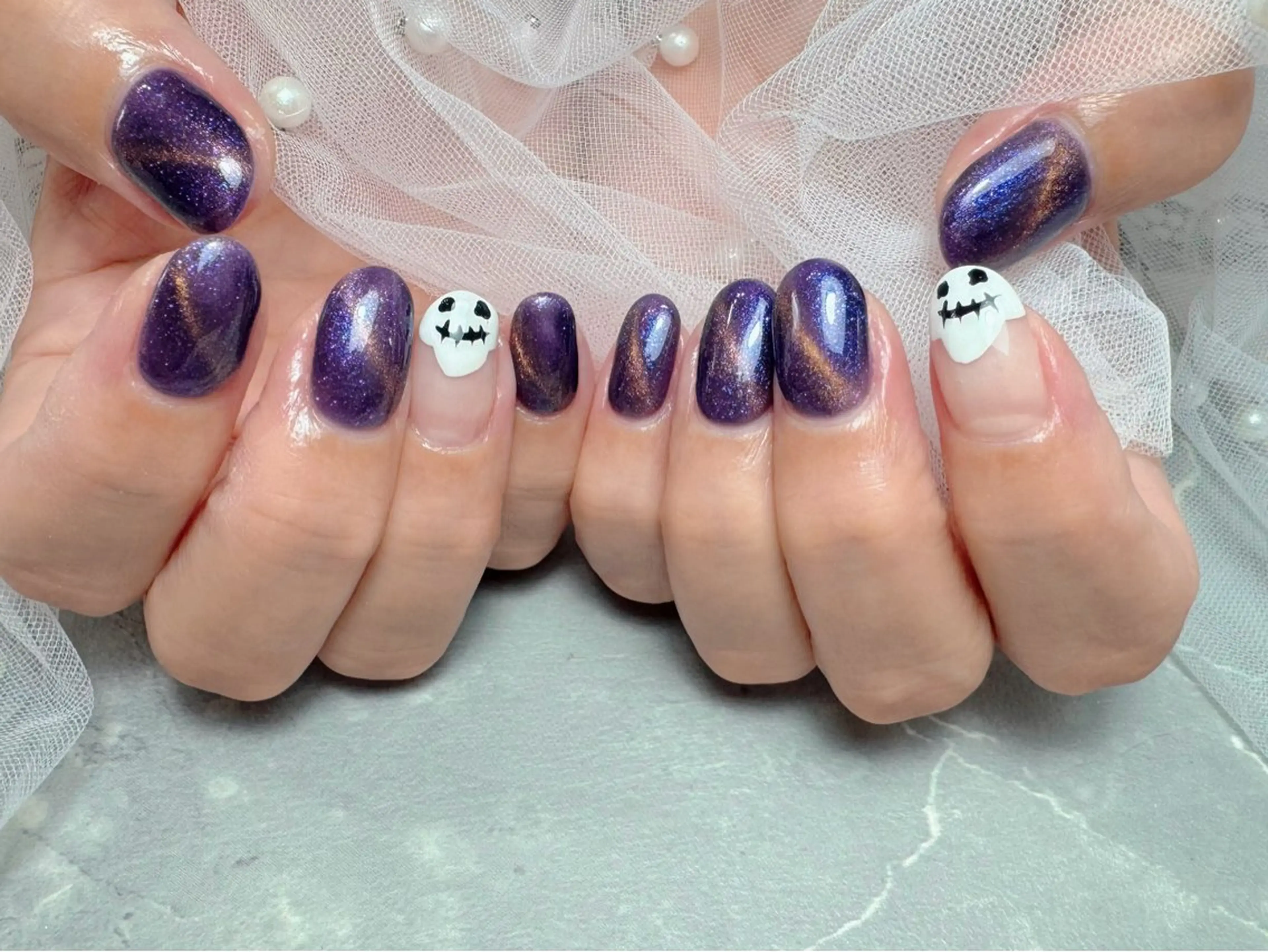 ネイル ハンドネイル マジック ミラーのネイルデザイン