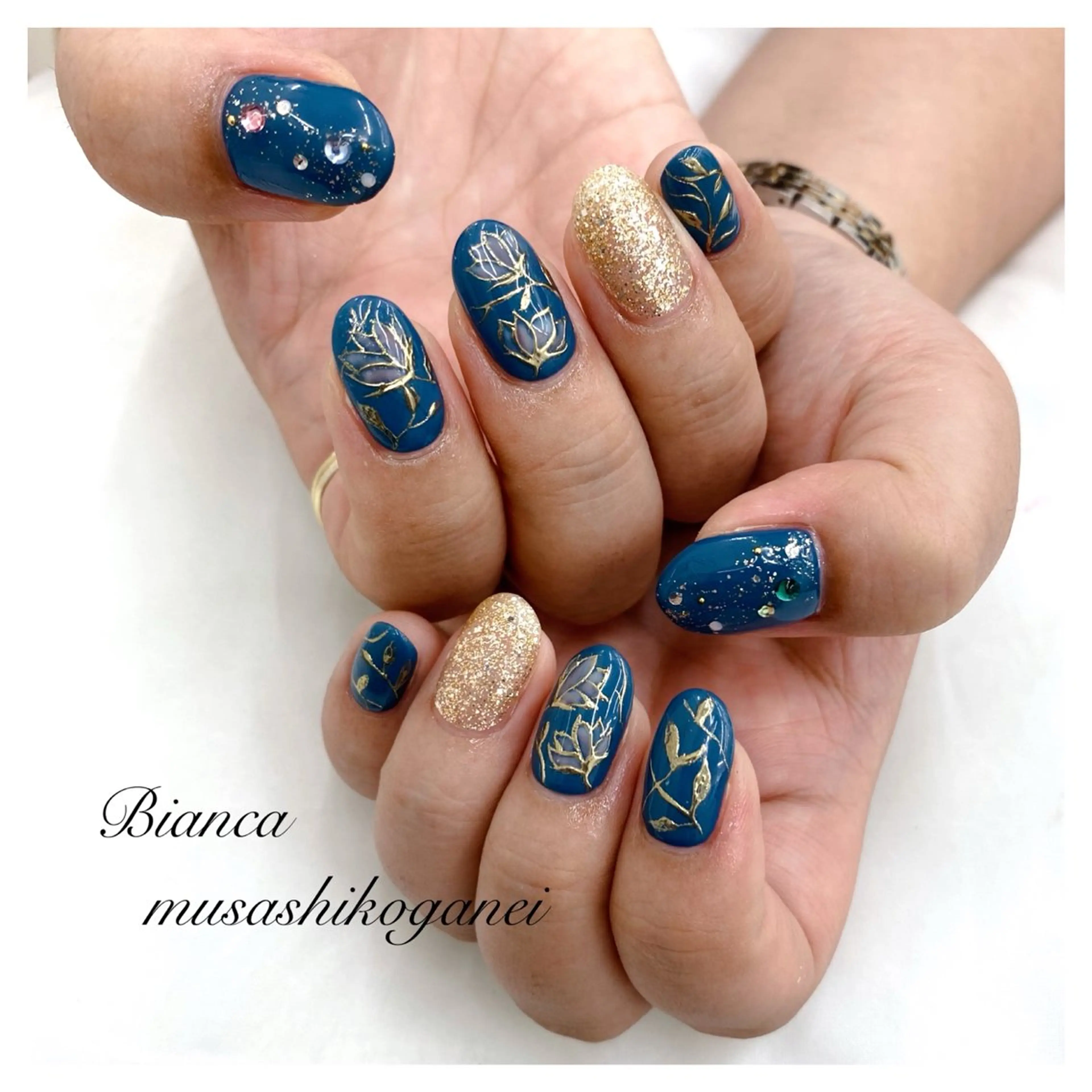 ネイル ハンドネイル Bianca 武蔵小金井　しぎはらのネイルデザイン