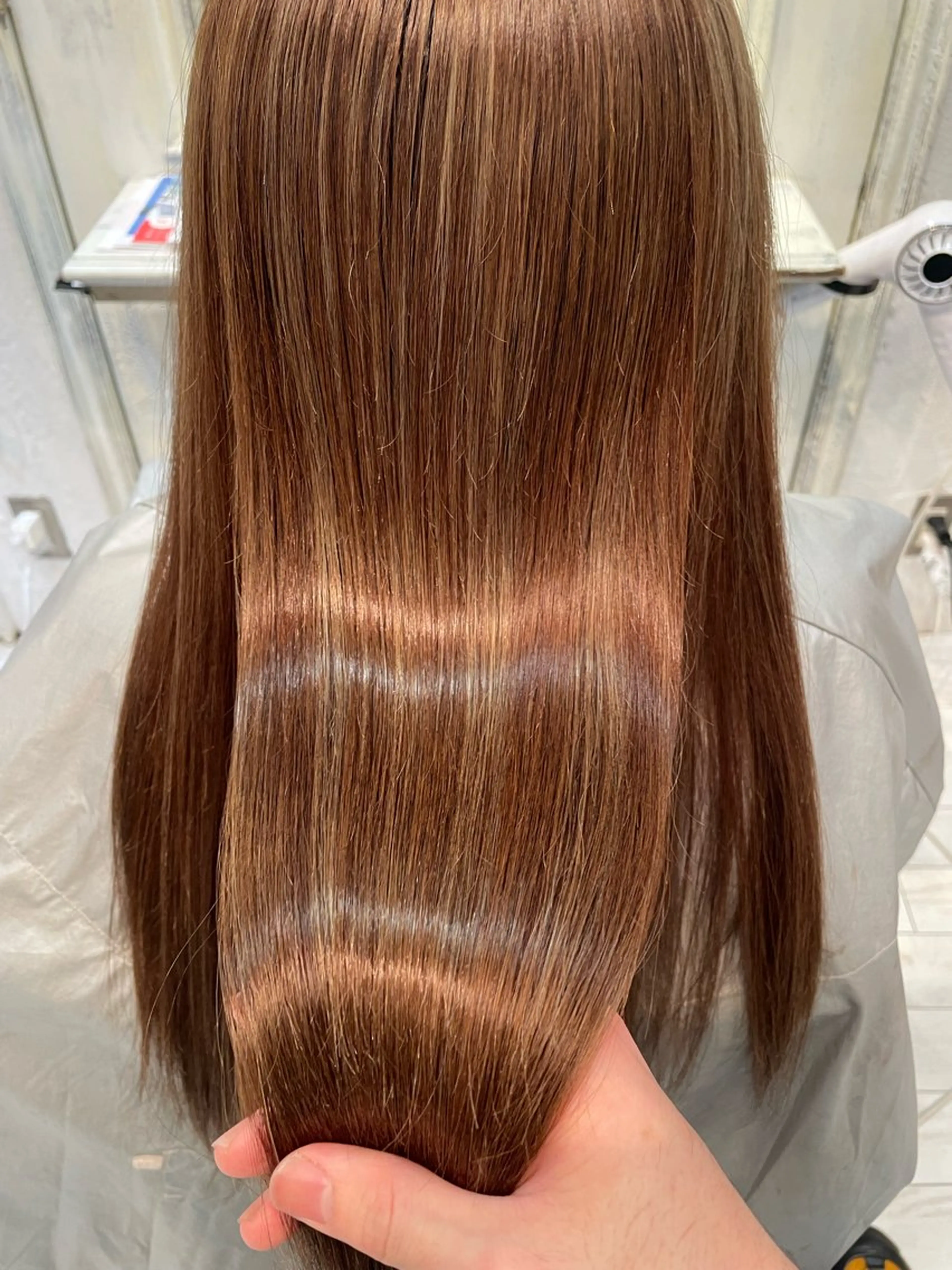 ‼️平日限定‼️【✨白髪染めオシャレ透明感カラー✨】+髪質改善トリートメントの写真