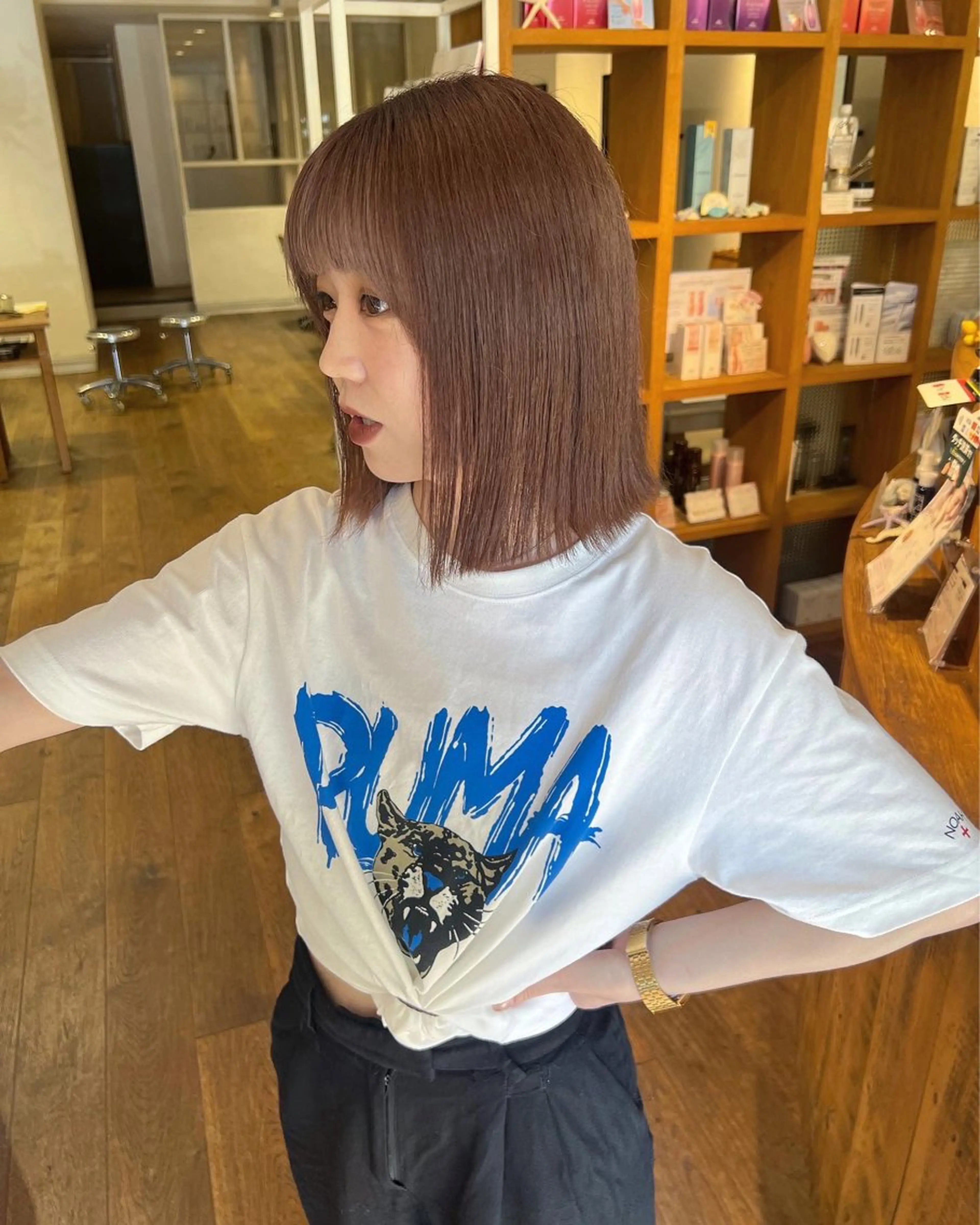 ミディアム カラー KNACK/天王寺 美容室/レイヤーのヘアスタイル