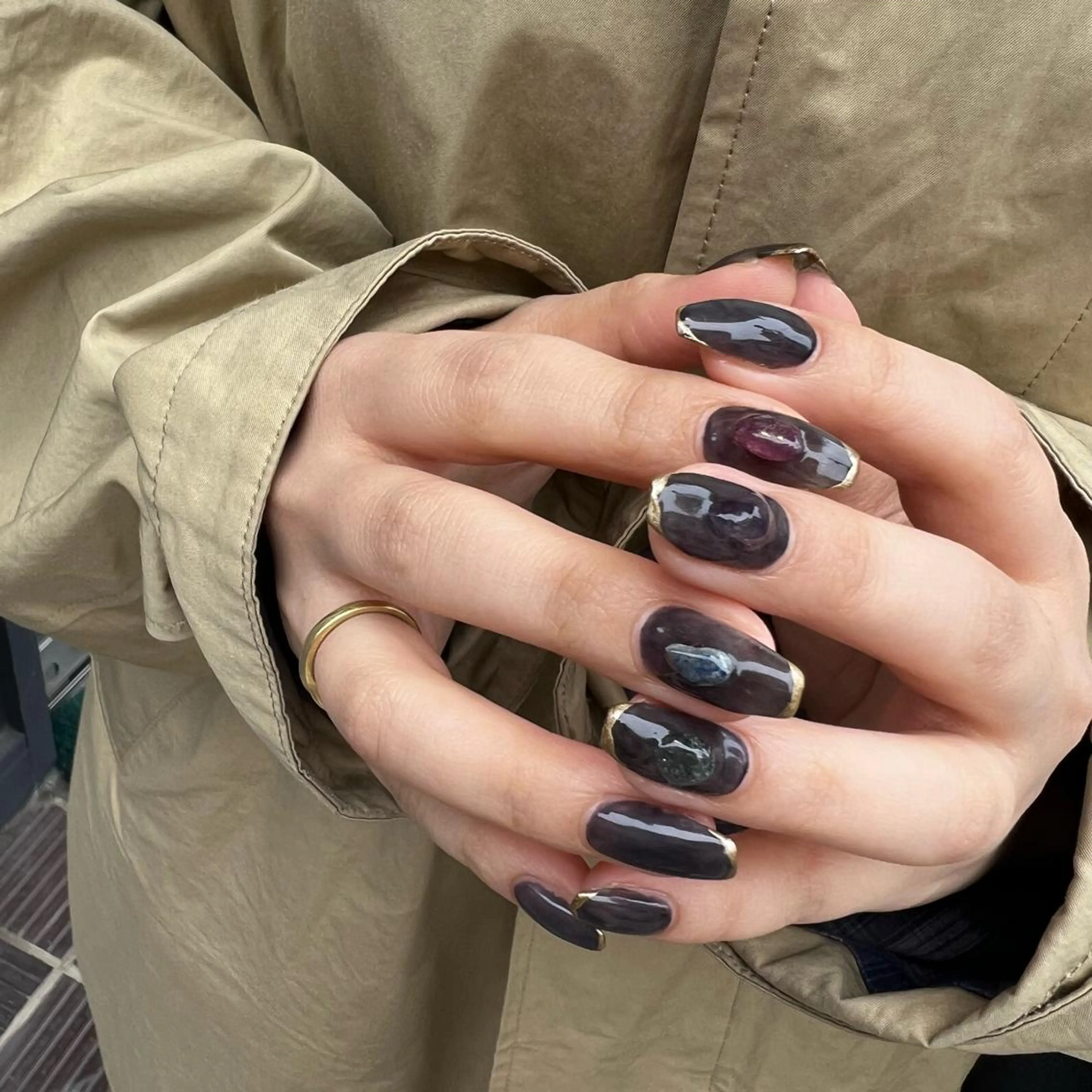 ネイル フレンチネイル ニュアンスネイル sode shioriのネイルデザイン