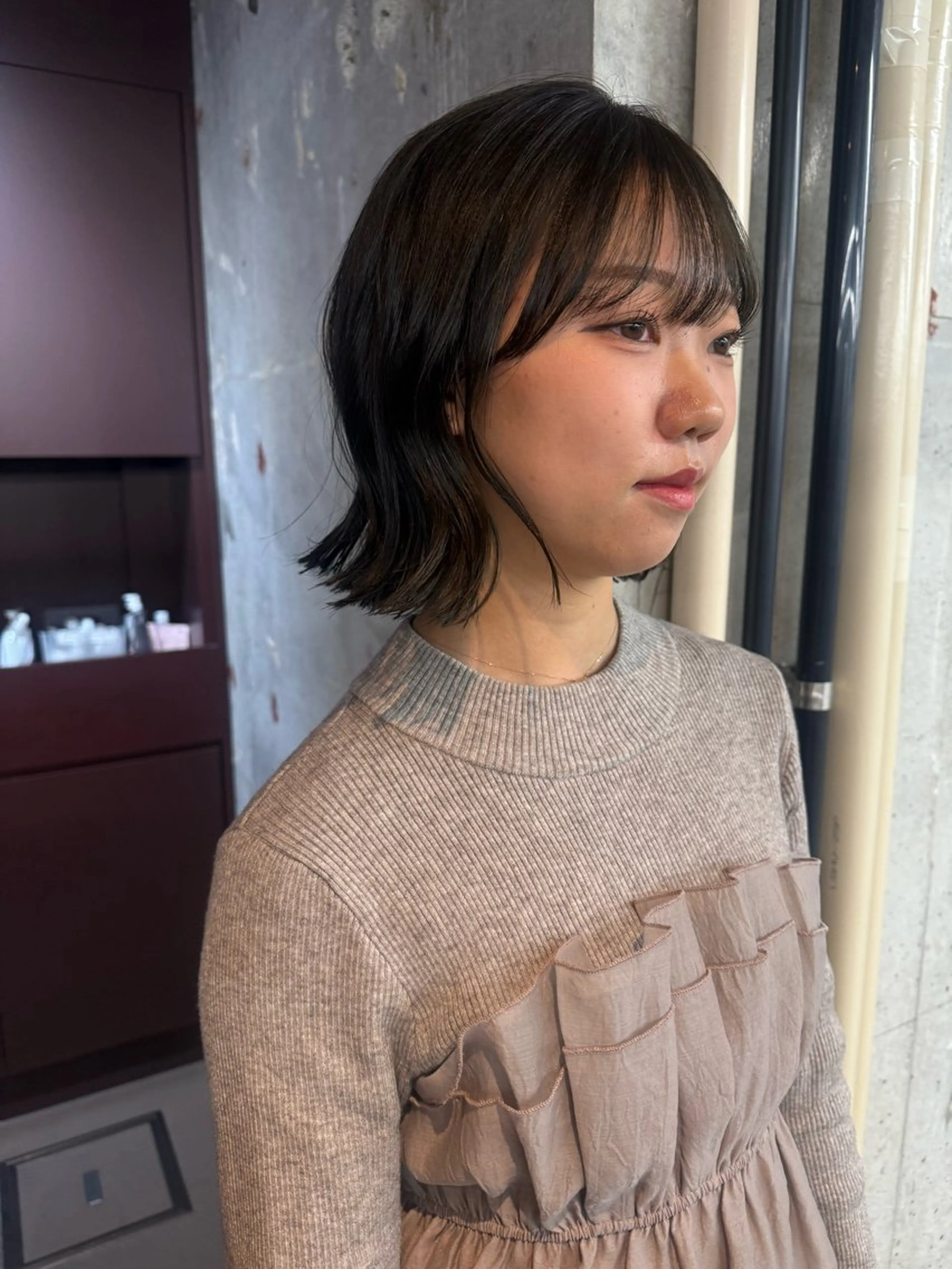 ミディアム 鶴舞ショートカット モデルnanamiのヘアスタイル