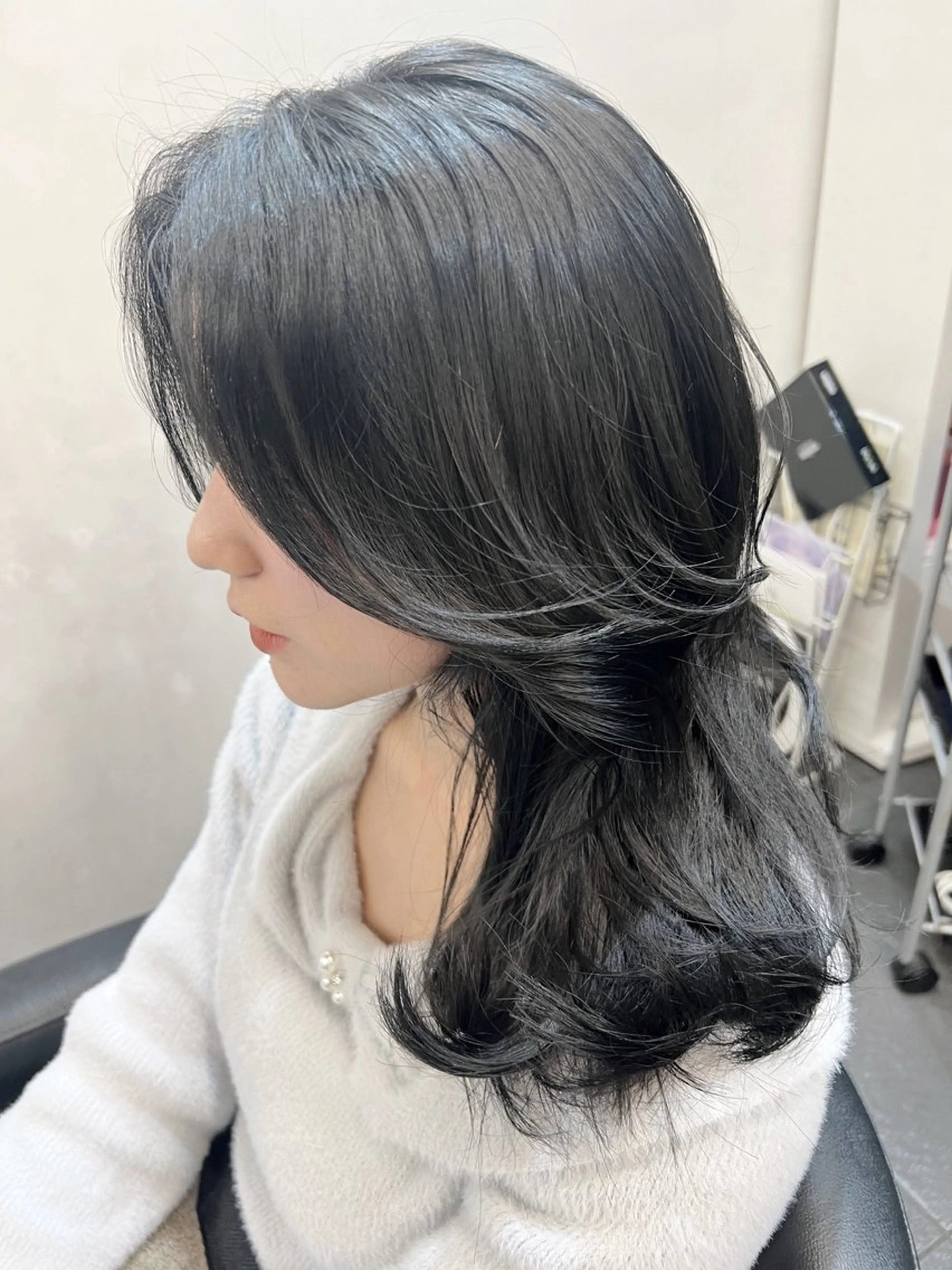 カラー ブルーカラー ブルーグレー ブルーグレージュ グレージュ カット ヘアカラー トリートメント ヘッドスパ グレージュ/髪質改善 Yamato.hのヘアスタイル