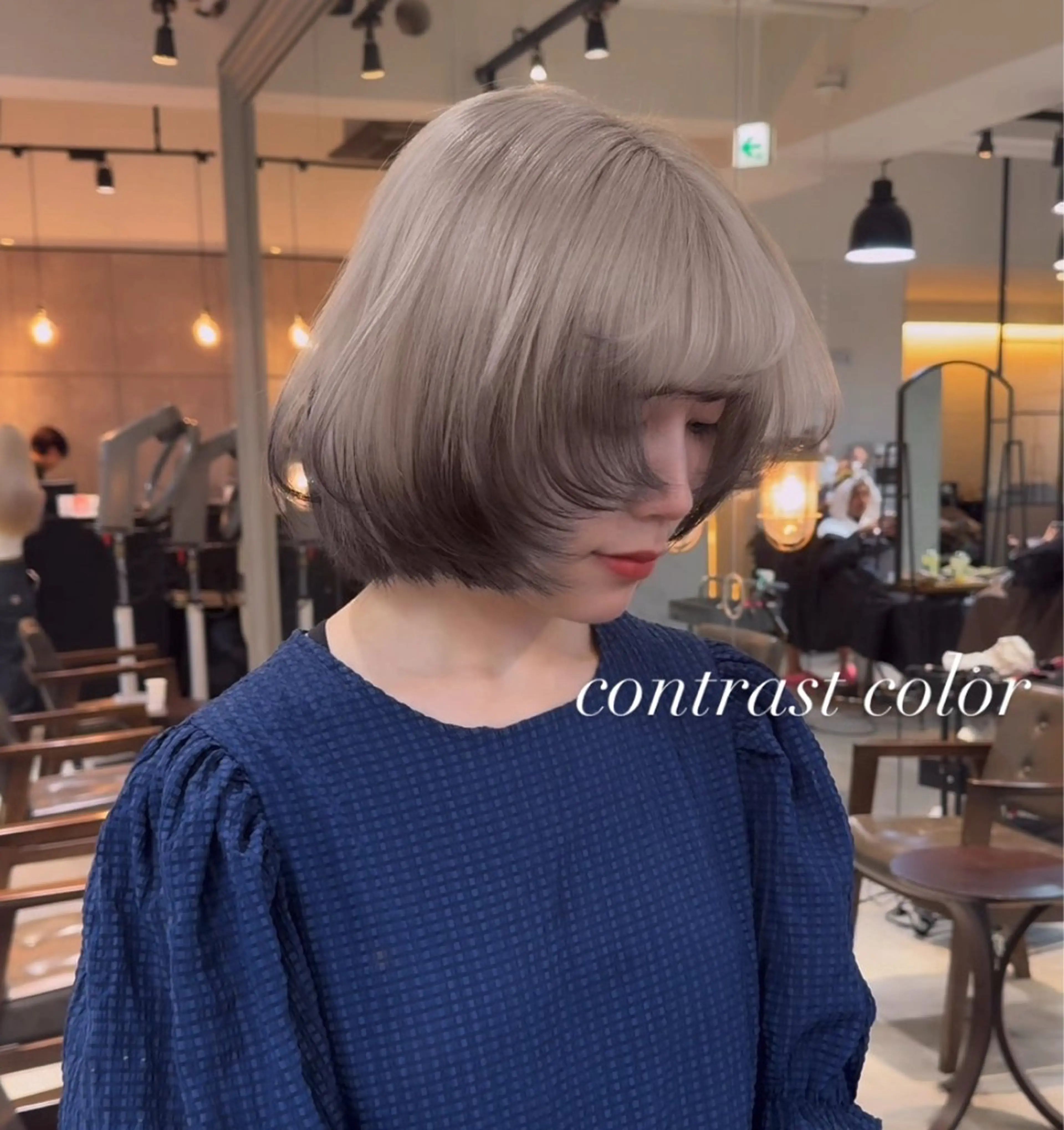 ミディアム カラー カット ヘアカラー トリートメント ヘアセット 💜ハイトーン💛 マジカルかいちゃんのヘアスタイル