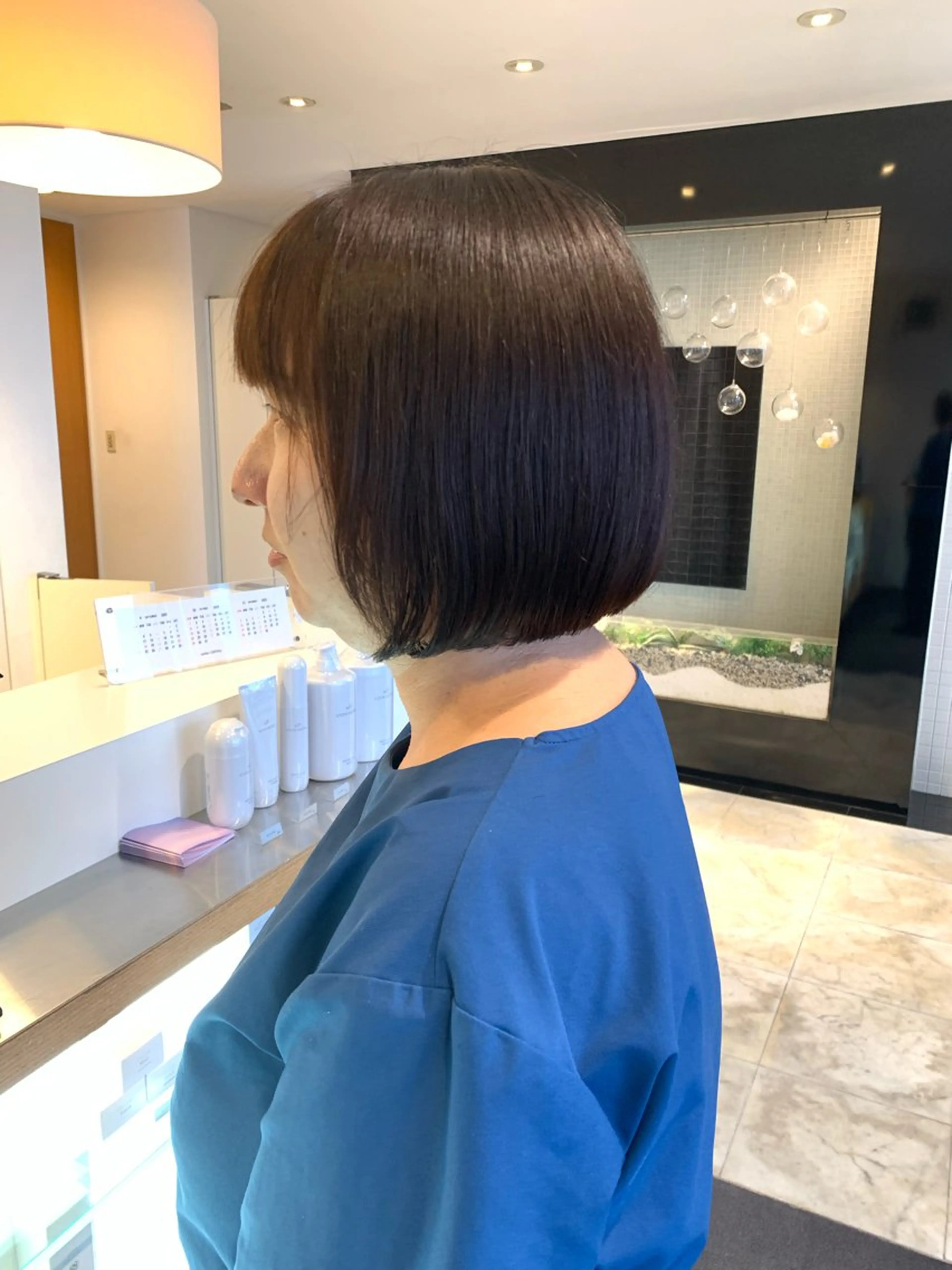 ショート レイヤーカット 名竹聖治/透明感 カラー/縮毛矯正のヘアスタイル