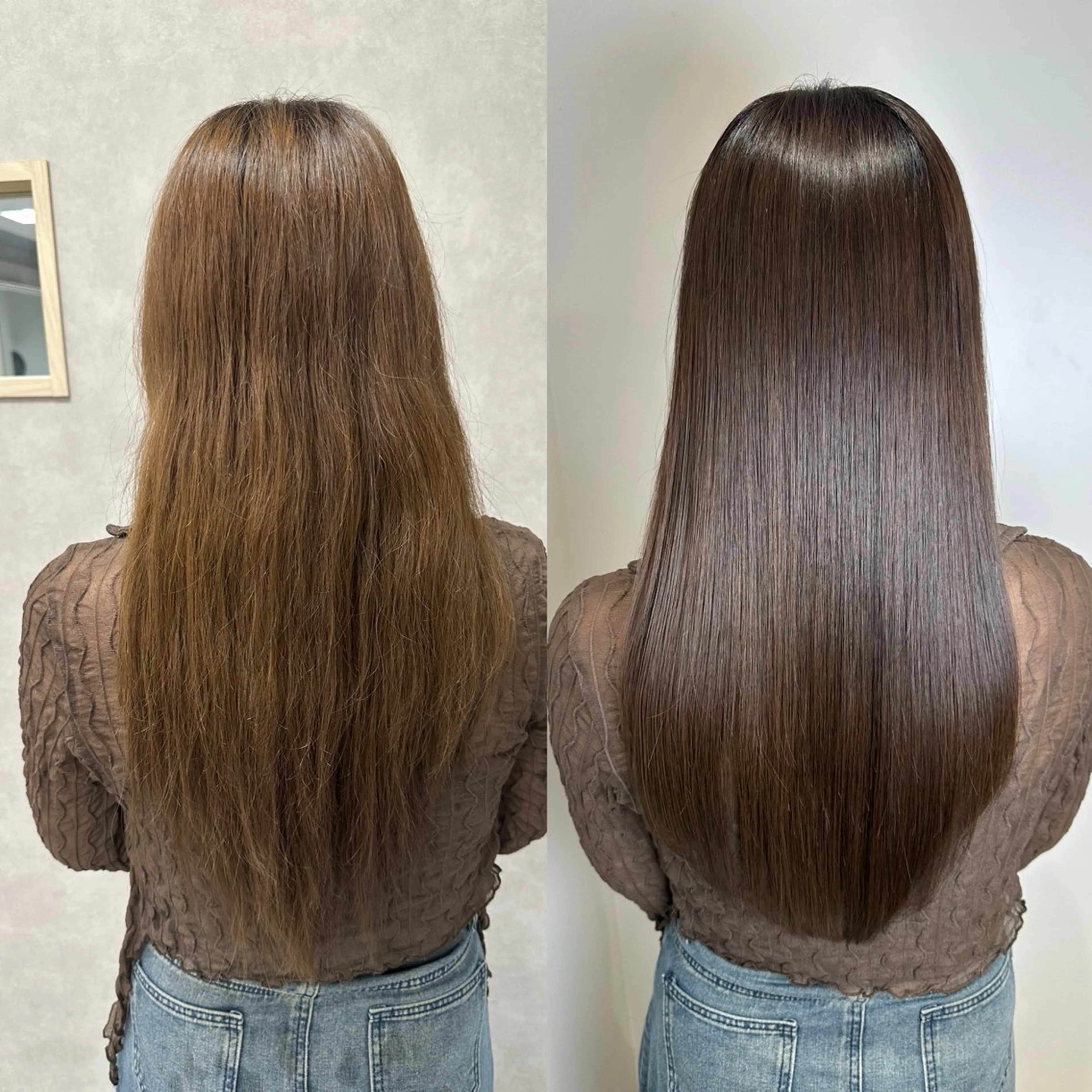 ロング パーマ 髪質改善 縮毛矯正 トリートメント カット 縮毛矯正 髪質改善/縮毛矯正 /ブリーチ矯正/岡部のヘアスタイル