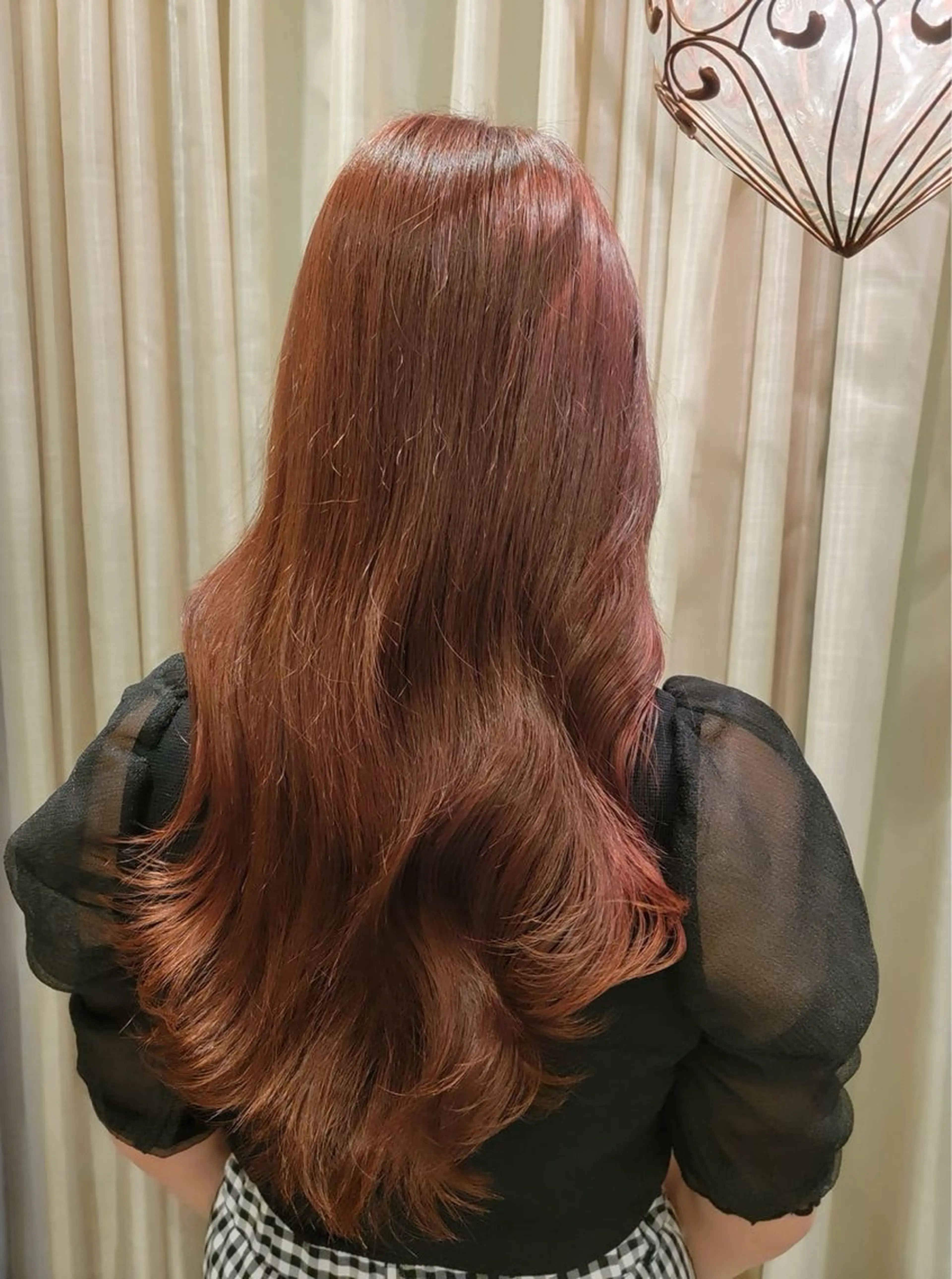 ロング カラー 艶ブラウン/赤み消し /盛れる顔周りのマツエク・マツパデザイン