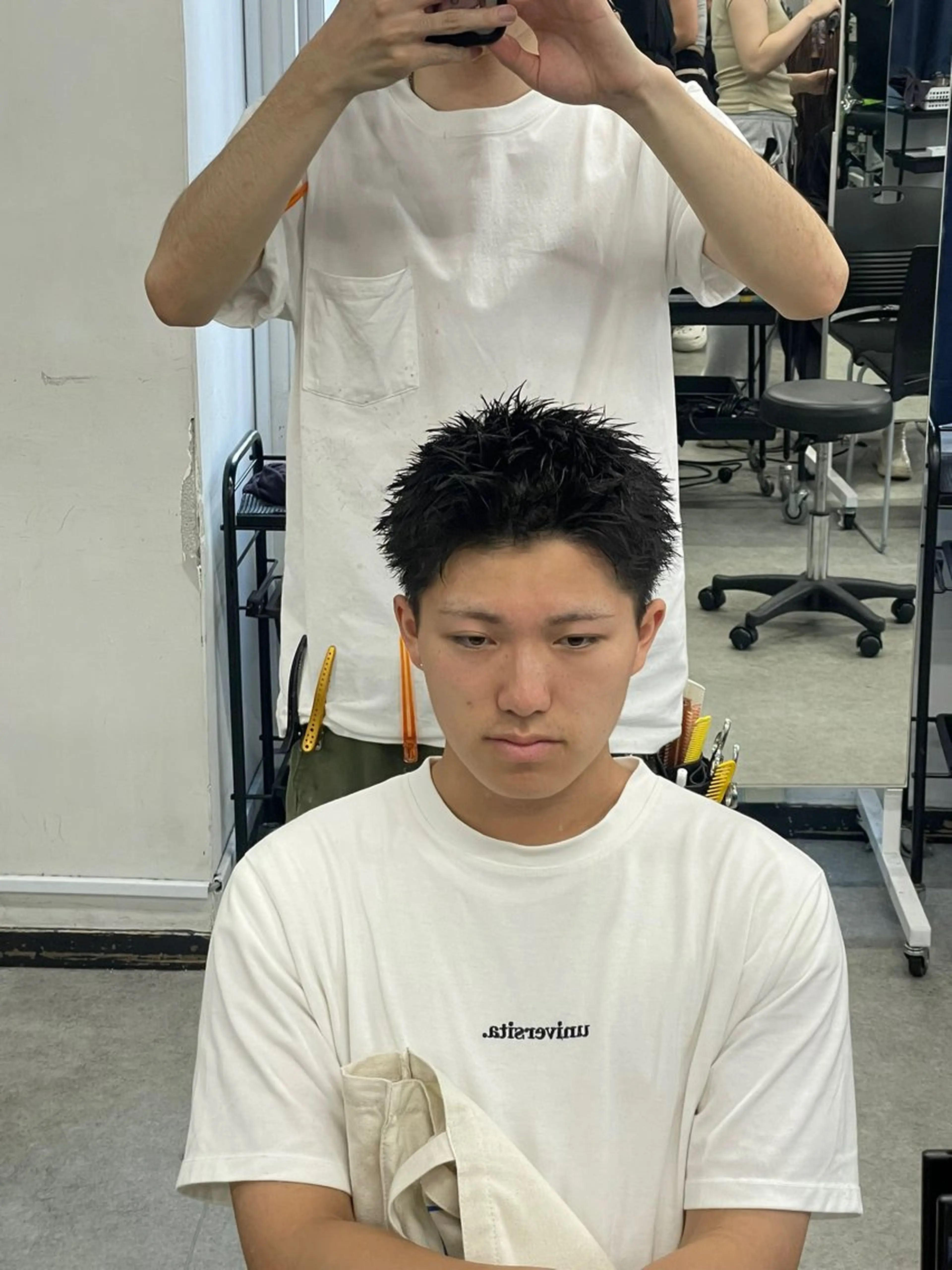 メンズ 💈フェザーパーマ 須賀俊介💈のヘアスタイル